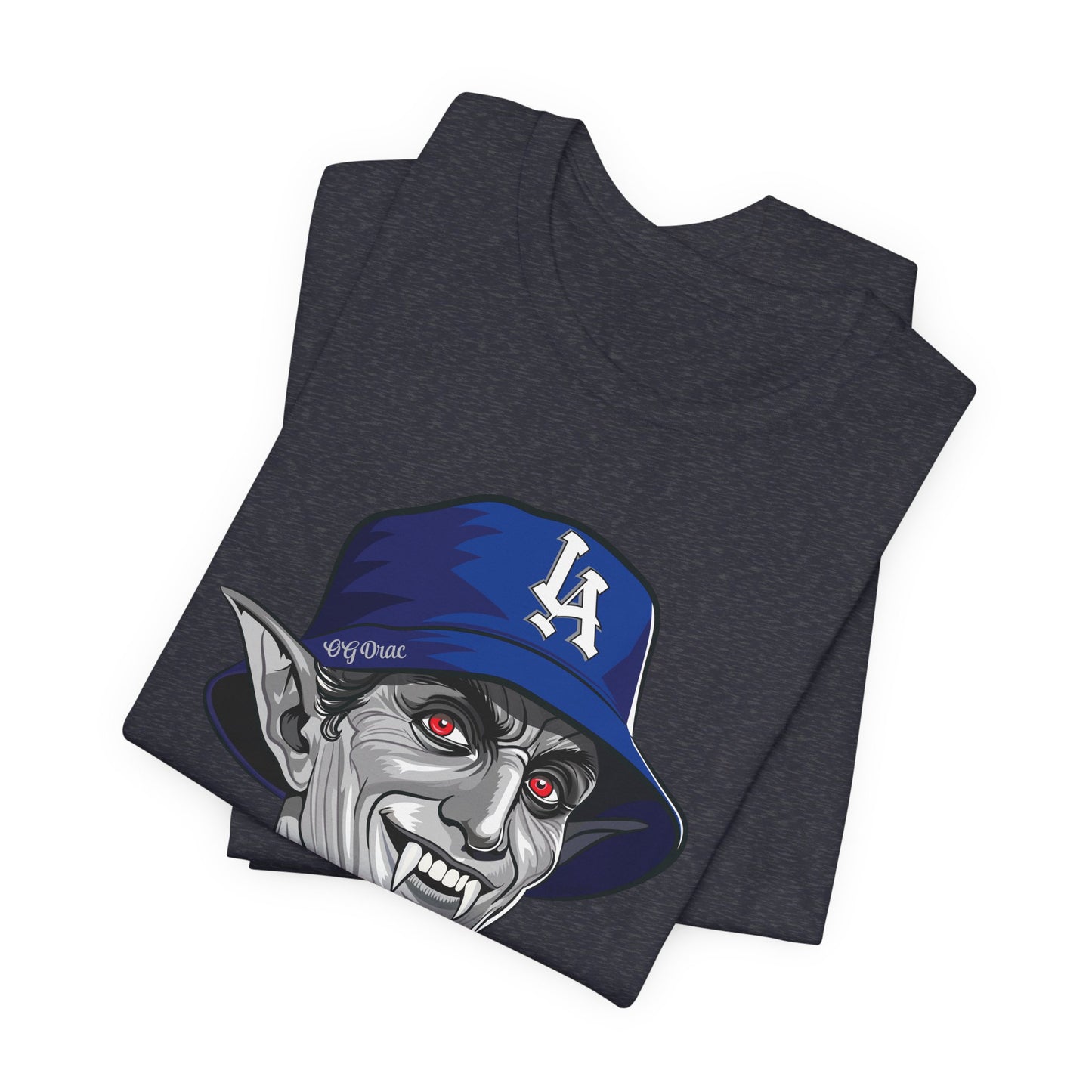 OG Drac Dodgers Tee – LA Vampire Baseball Shirt for Horror & Sports Fans