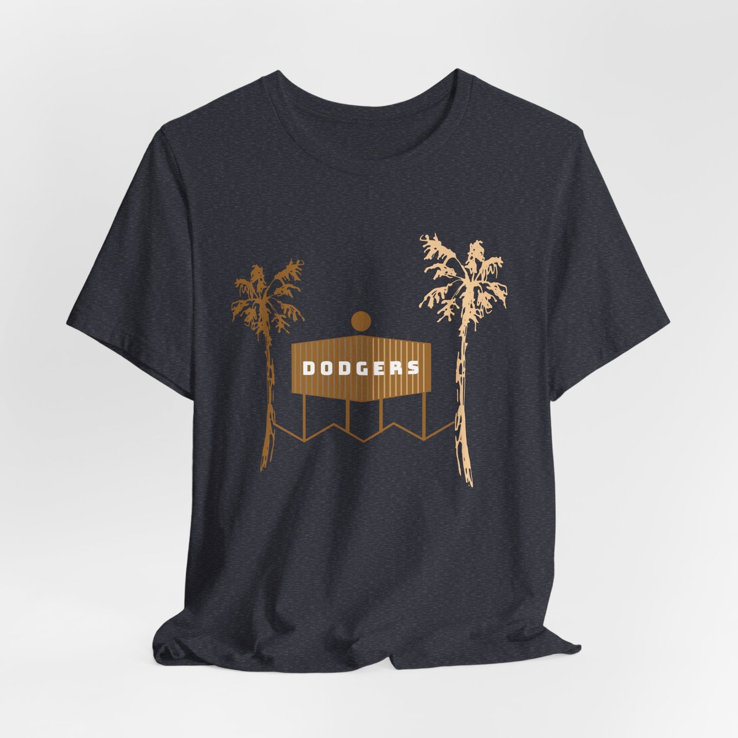 Dodgers Scoreboard Tee – Minimalist LA Baseball Shirt with Palm Trees