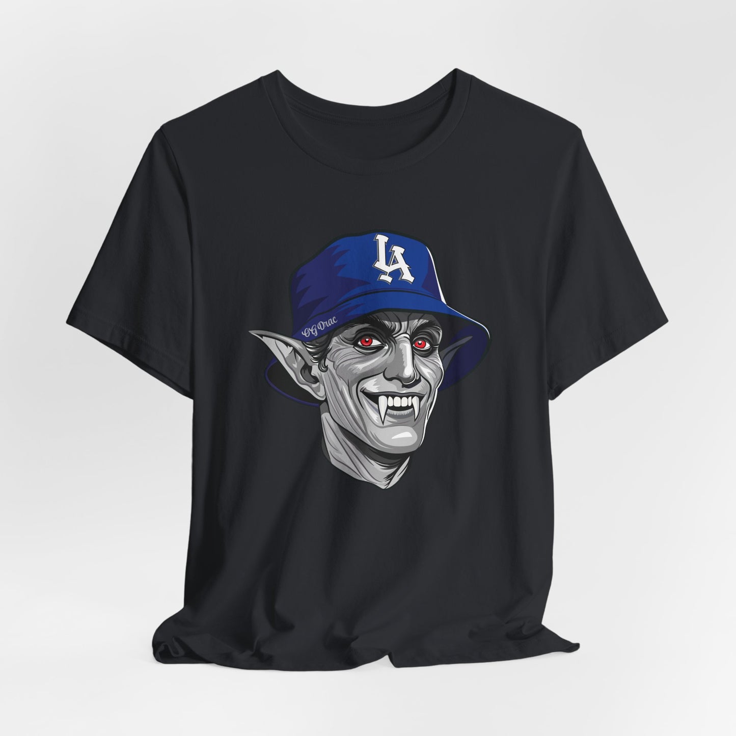OG Drac Dodgers Tee – LA Vampire Baseball Shirt for Horror & Sports Fans