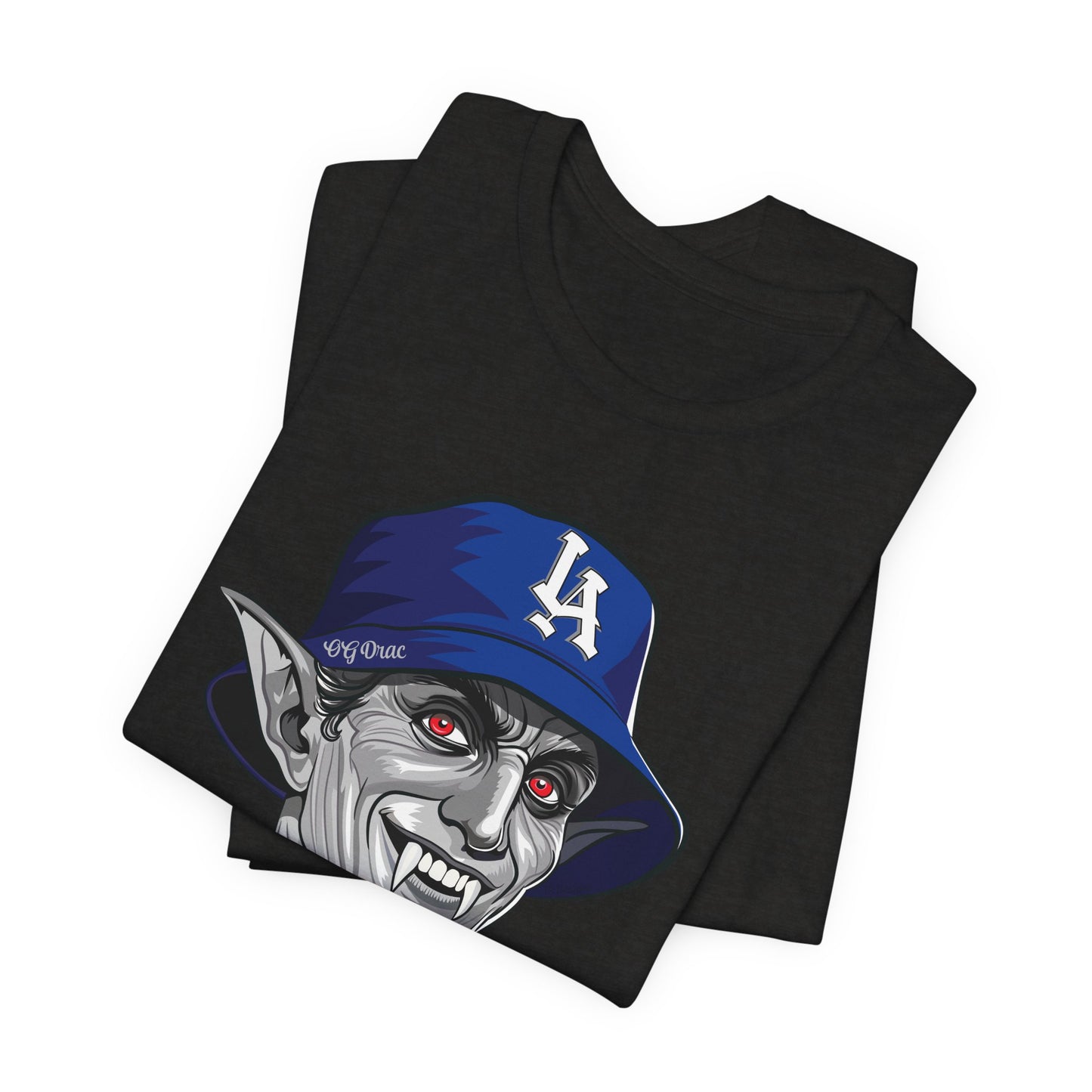 OG Drac Dodgers Tee – LA Vampire Baseball Shirt for Horror & Sports Fans