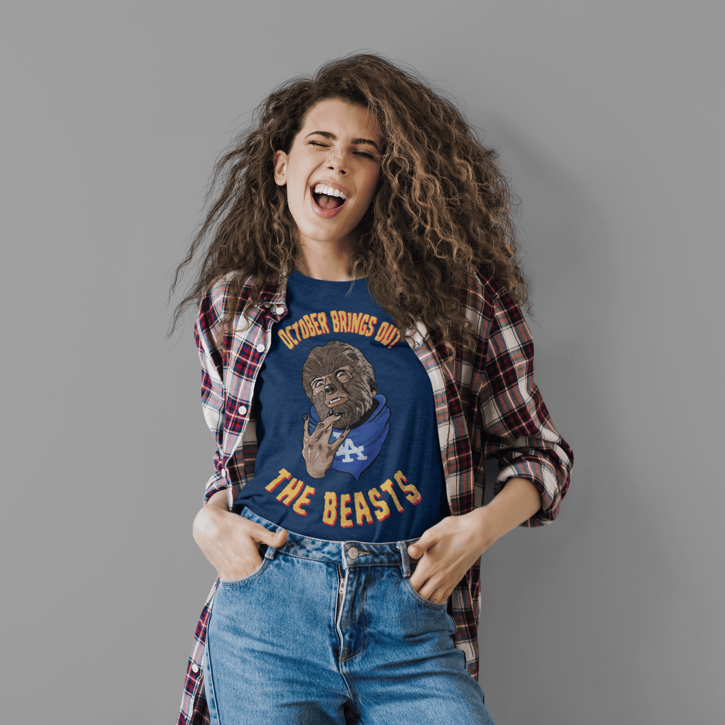 October Brings Out the Beasts T-Shirt – Funny Monster Baseball Tee, October Baseball Fan Shirt
