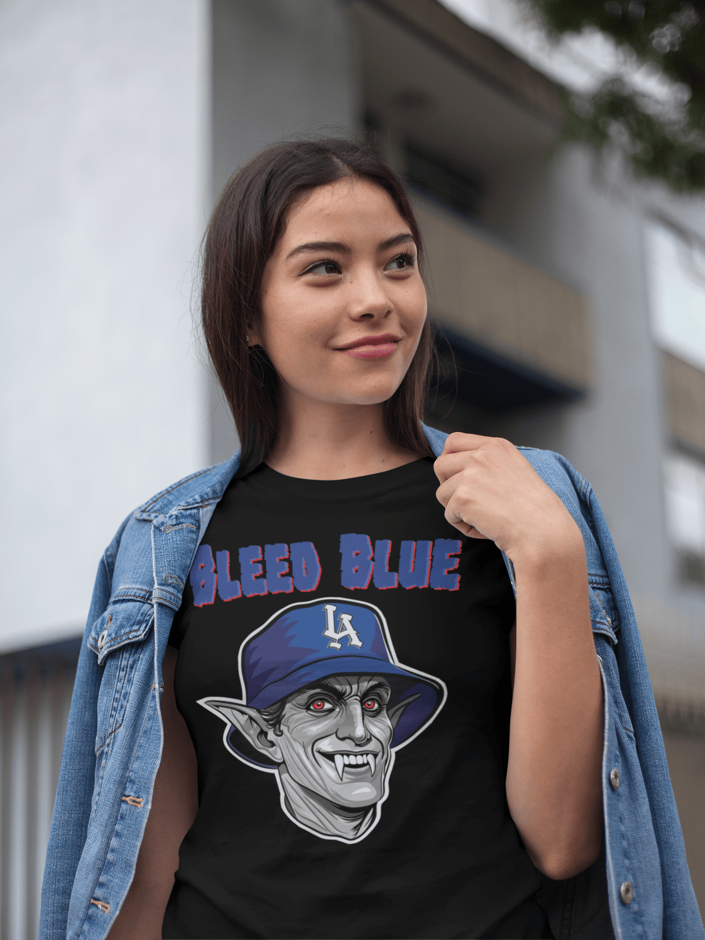 Bleed Blue LA Tee – Fierce Fan Graphic Shirt for Los Angeles Supporters