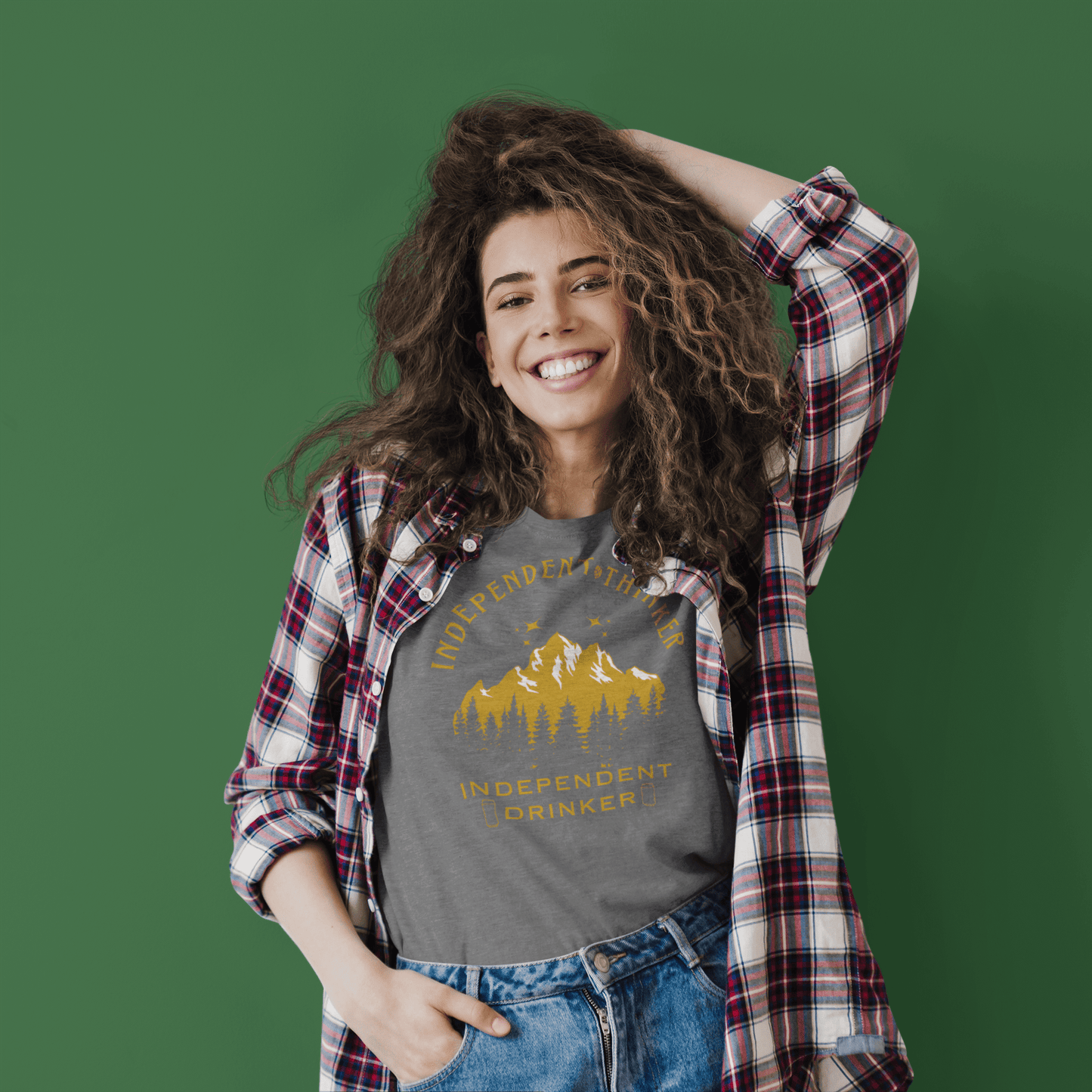 Independent Thinker Drinker T-Shirt – Outdoorsy Beer Lover Tee for Free Spirits & Craft Drinkers