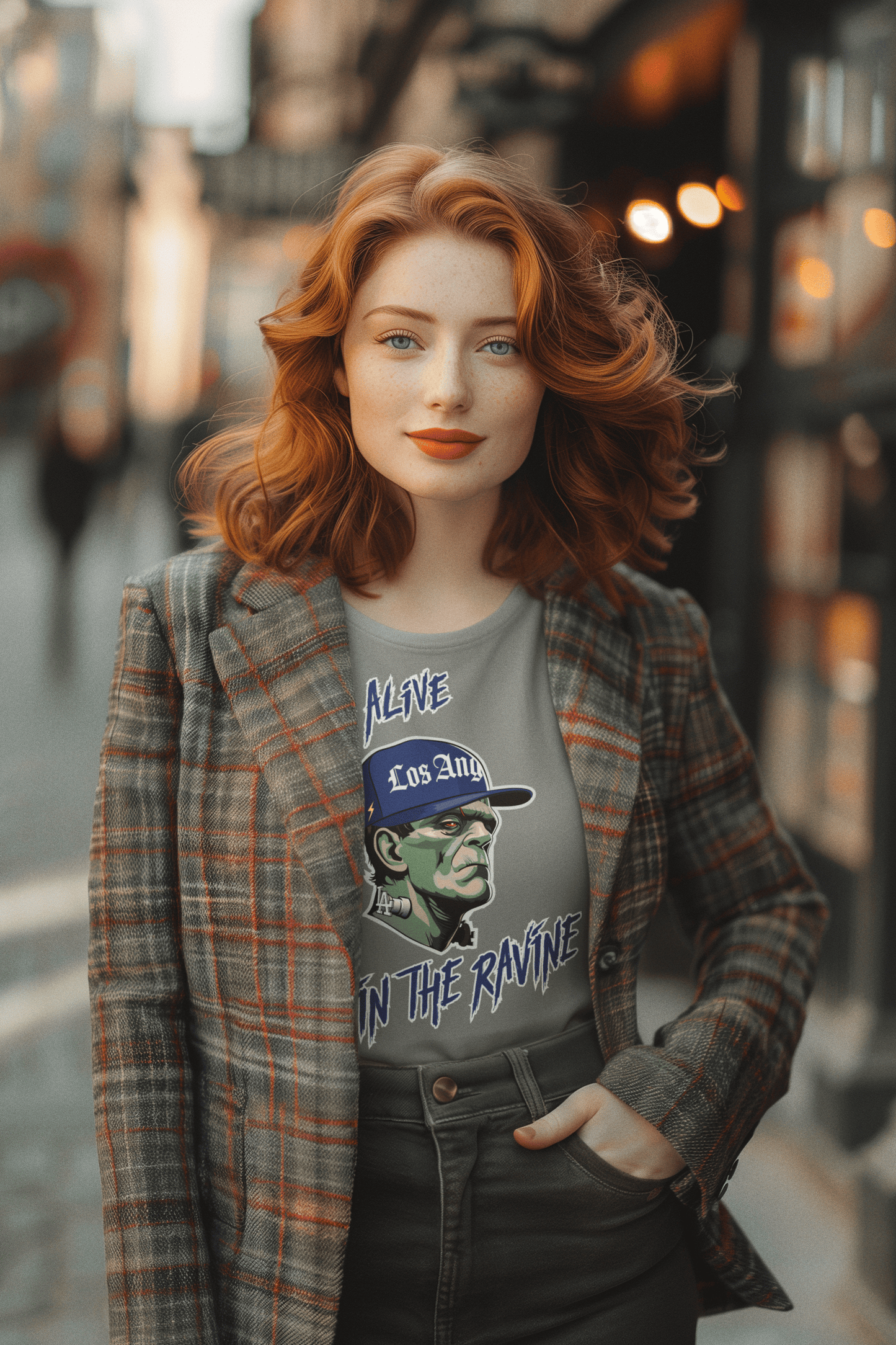 It's Alive in the Ravine T-Shirt – LA Baseball Horror Mashup Tee for Dodger Fans