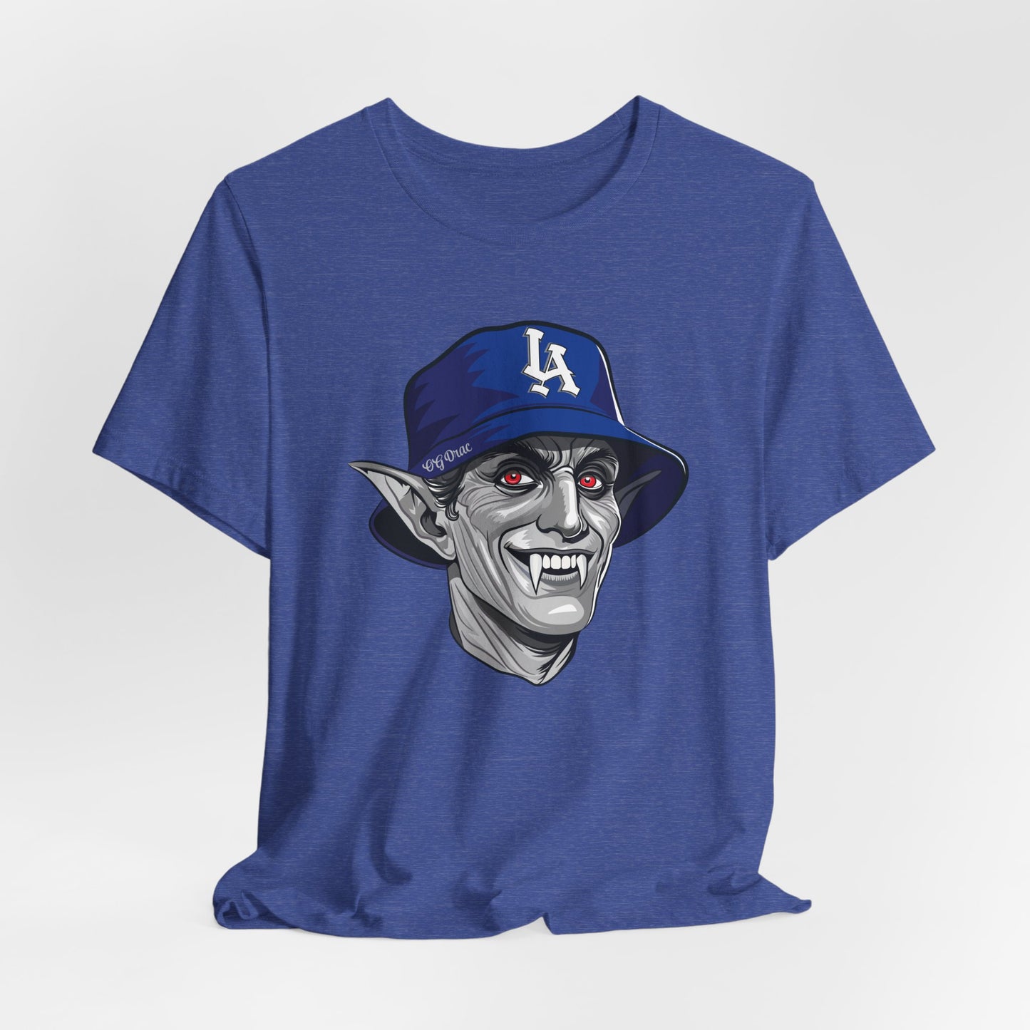 OG Drac Dodgers Tee – LA Vampire Baseball Shirt for Horror & Sports Fans