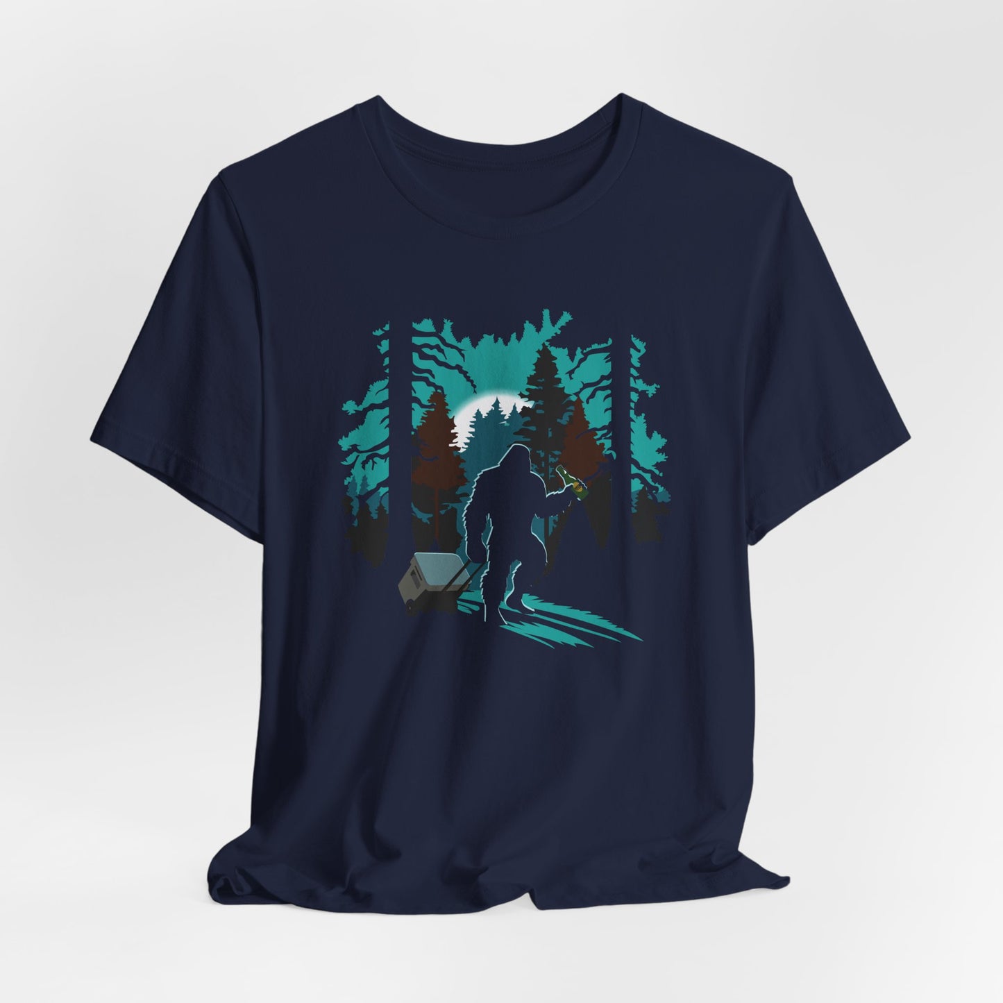 Bigfoot Beer Run Tee – Funny Sasquatch Shirt for Hikes, Brews & Camp Vibes