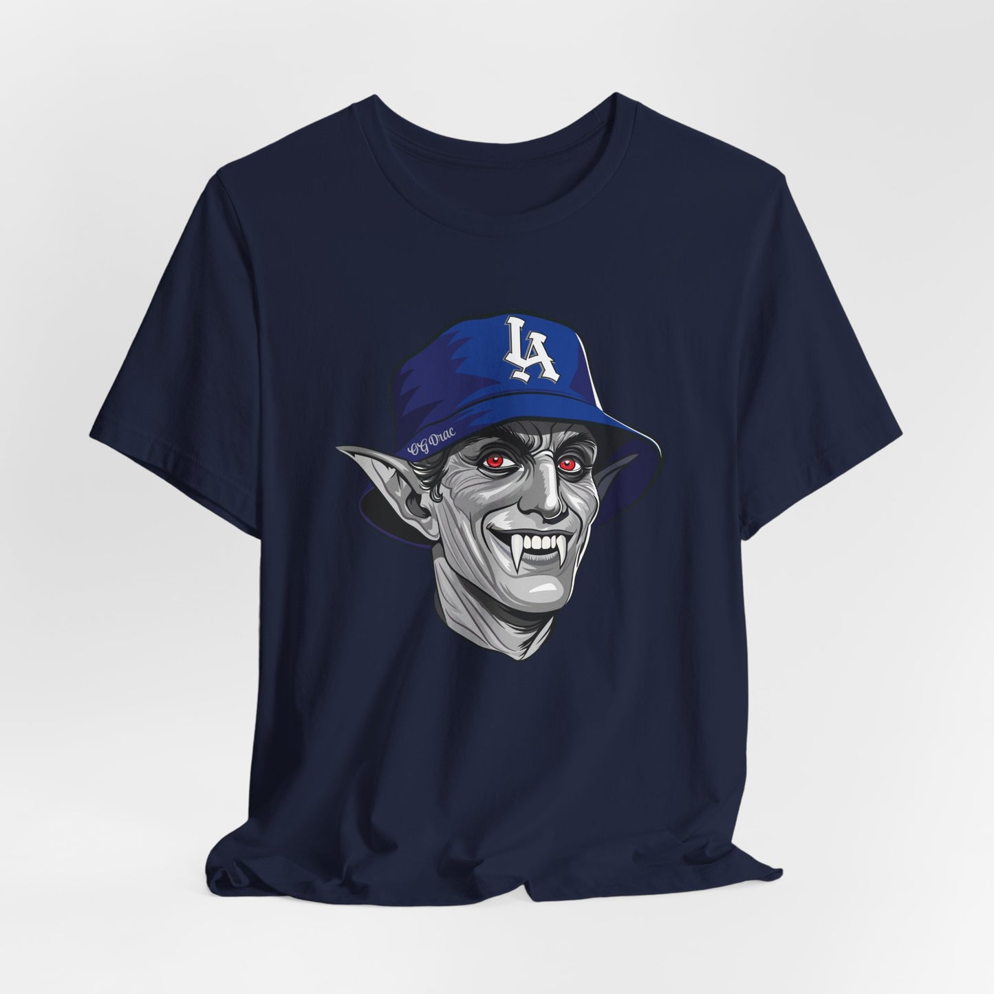 OG Drac Dodgers Tee – LA Vampire Baseball Shirt for Horror & Sports Fans