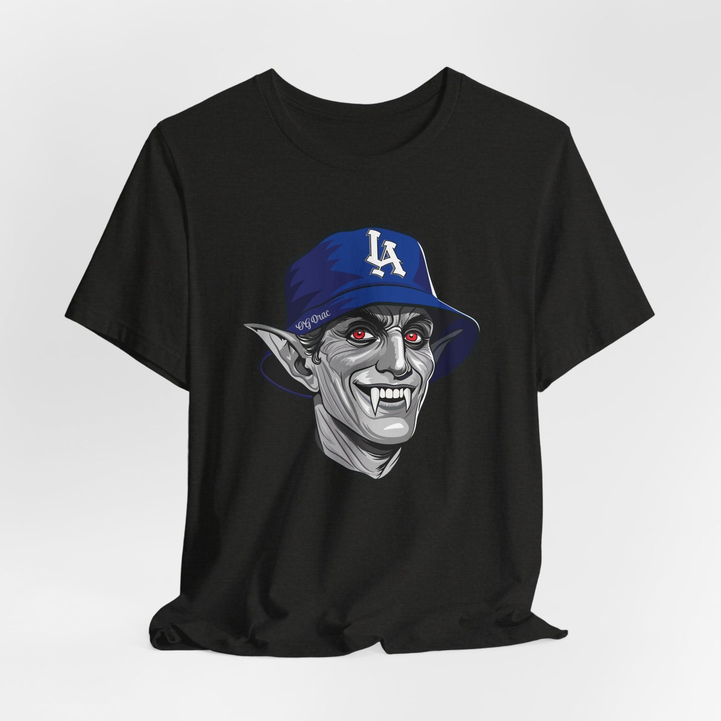 OG Drac Dodgers Tee – LA Vampire Baseball Shirt for Horror & Sports Fans