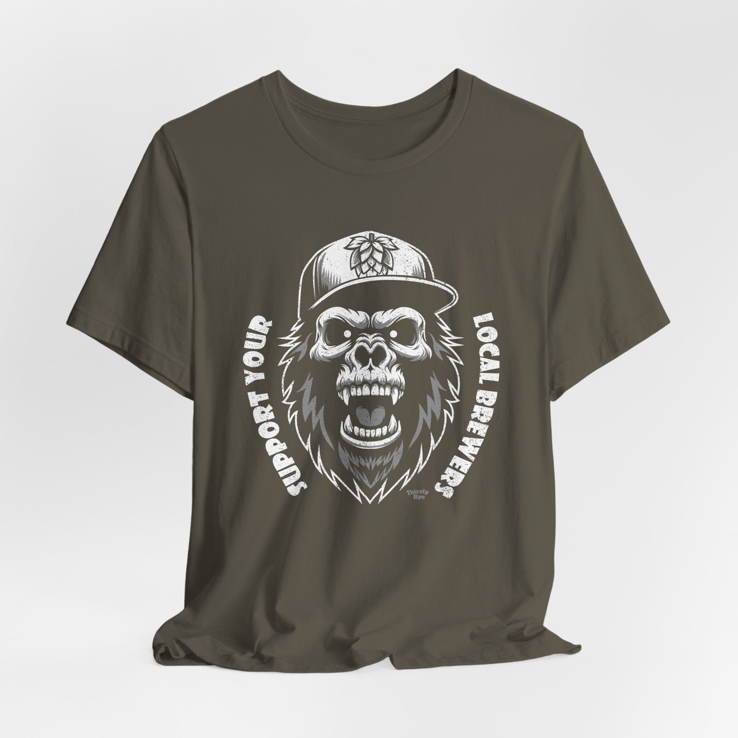 Support Local Brewers Tee – Skull Ape Craft Beer Graphic Shirt
