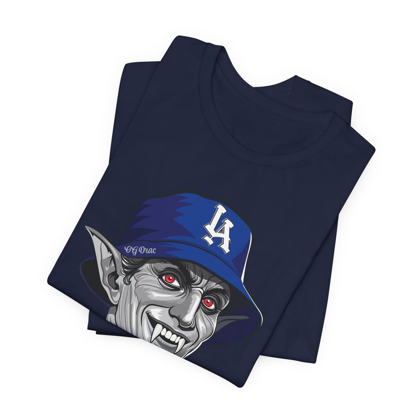 OG Drac Dodgers Tee – LA Vampire Baseball Shirt for Horror & Sports Fans