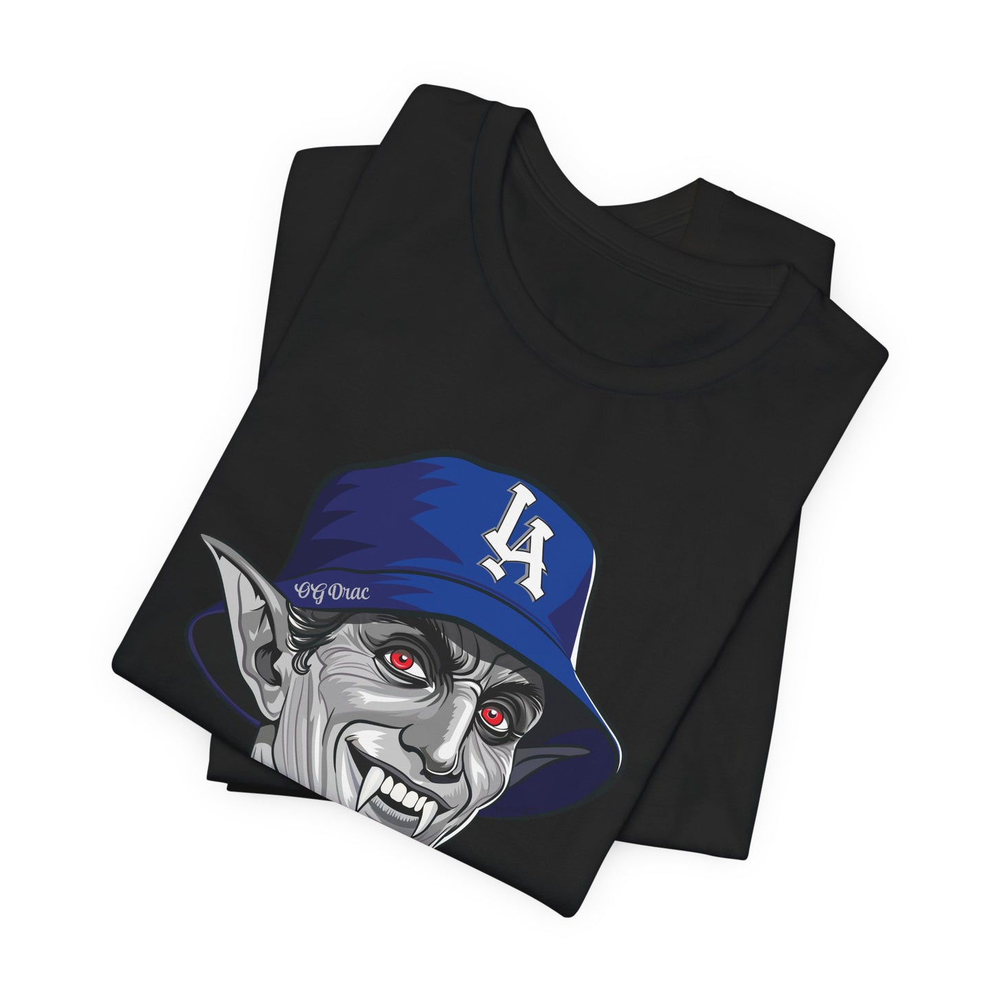 OG Drac Dodgers Tee – LA Vampire Baseball Shirt for Horror & Sports Fans