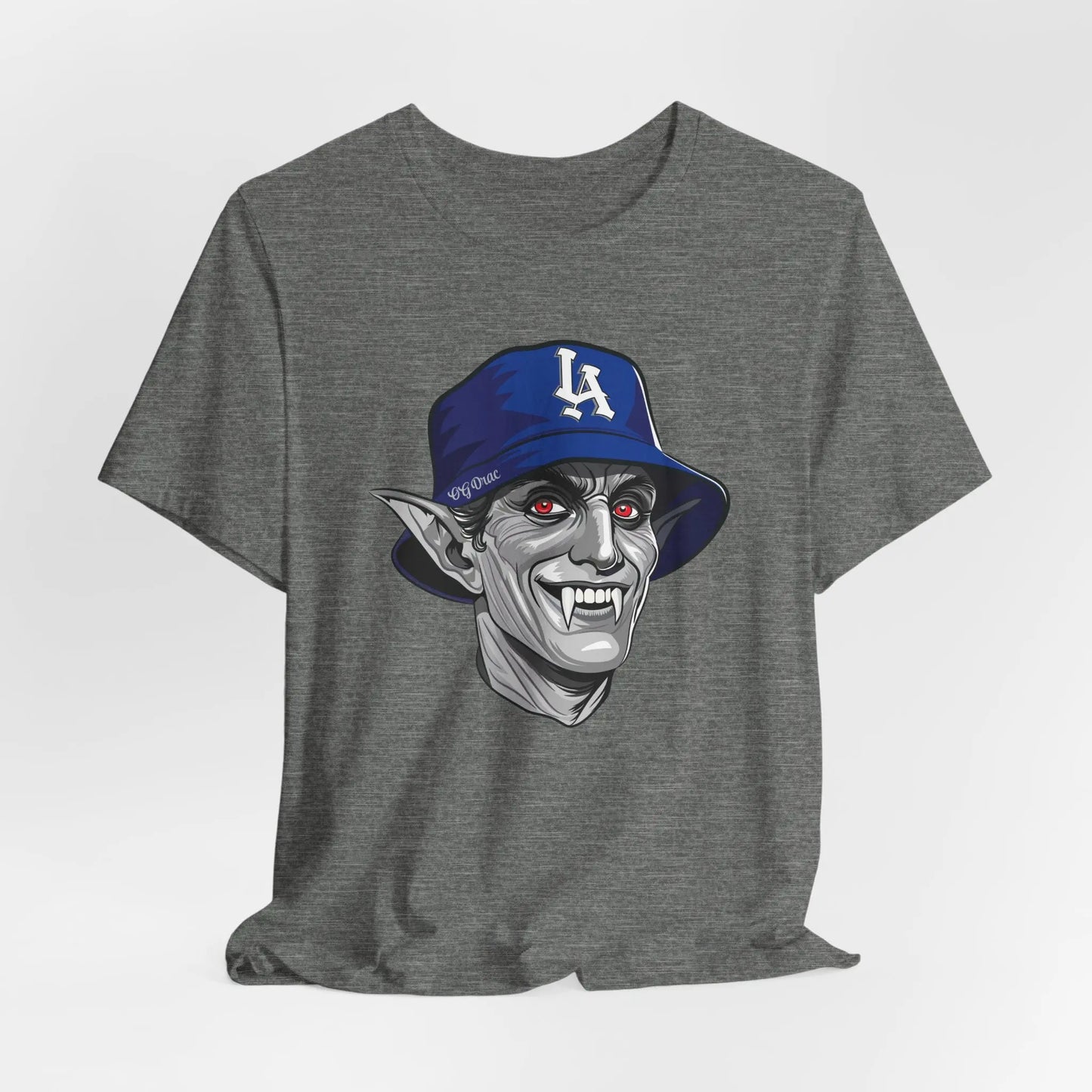 OG Drac Dodgers Tee – LA Vampire Baseball Shirt for Horror & Sports Fans Printify