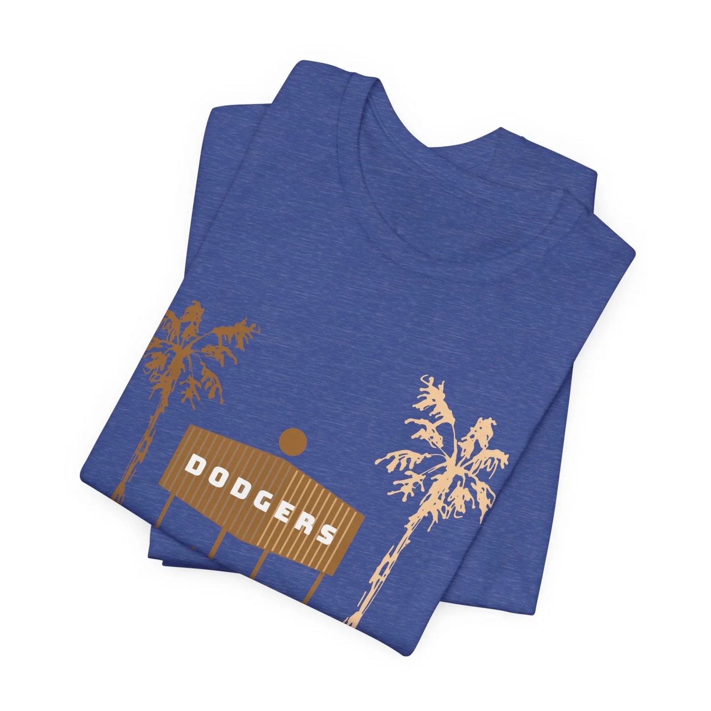 Dodgers Scoreboard Tee – Minimalist LA Baseball Shirt with Palm Trees Printify