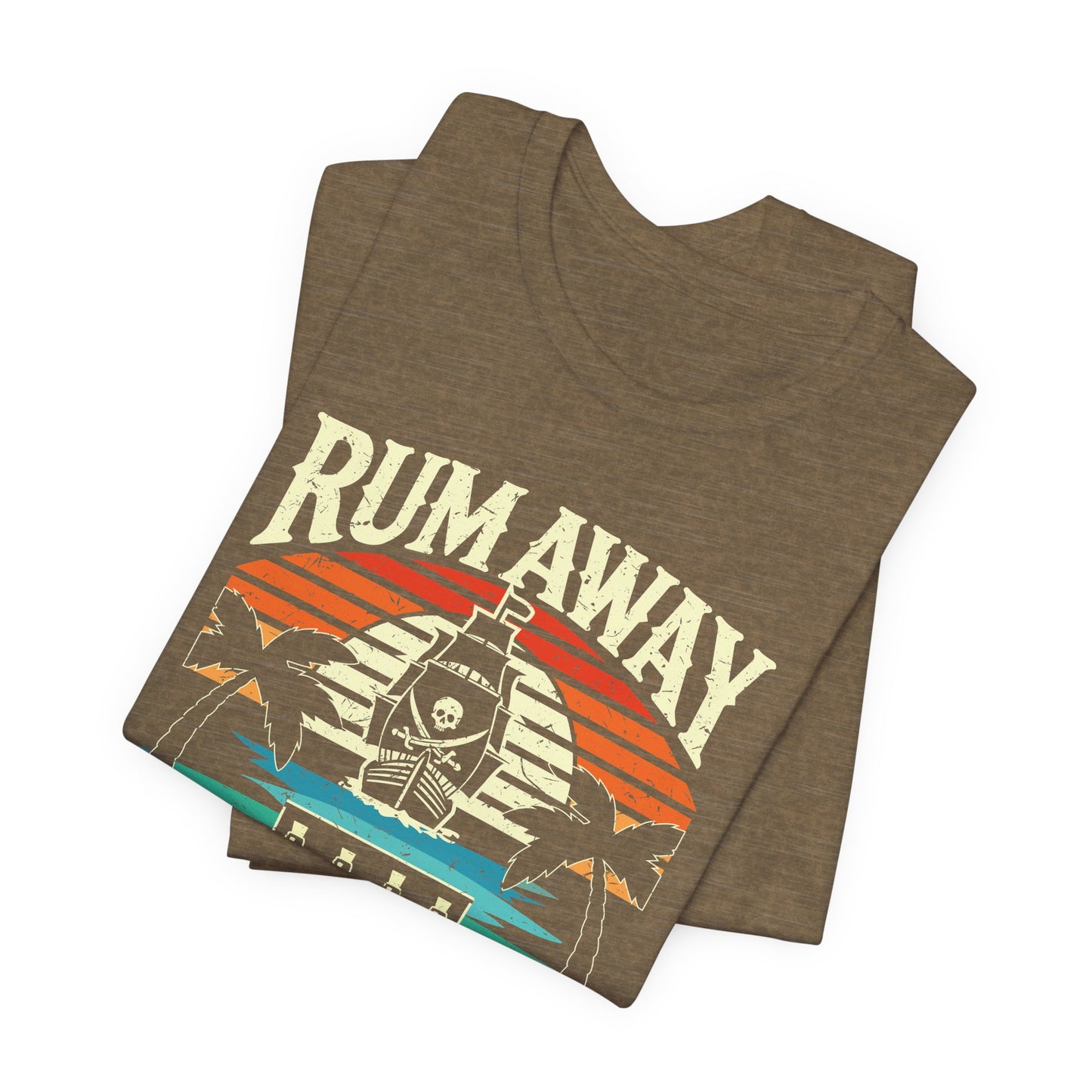 Rum Away With Me Tee – Retro Pirate Shirt for Rum Lovers, Coastal Unisex Style