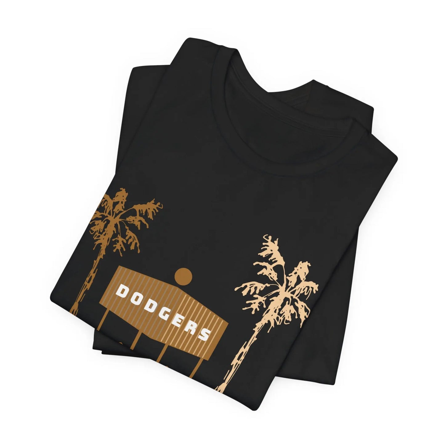 Dodgers Scoreboard Tee – Minimalist LA Baseball Shirt with Palm Trees Printify