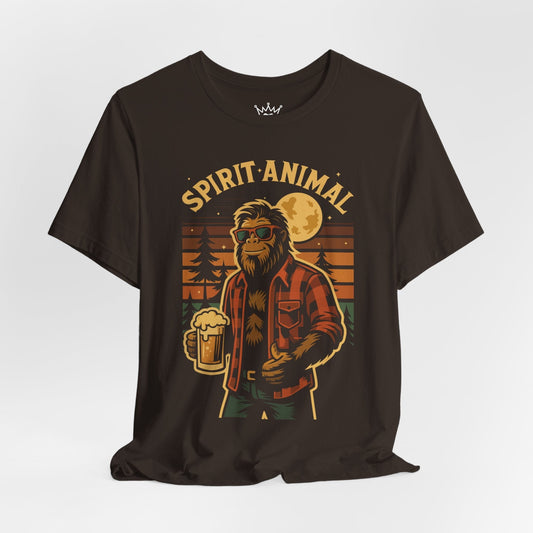 Spirit Animal Sasquatch Beer Tee