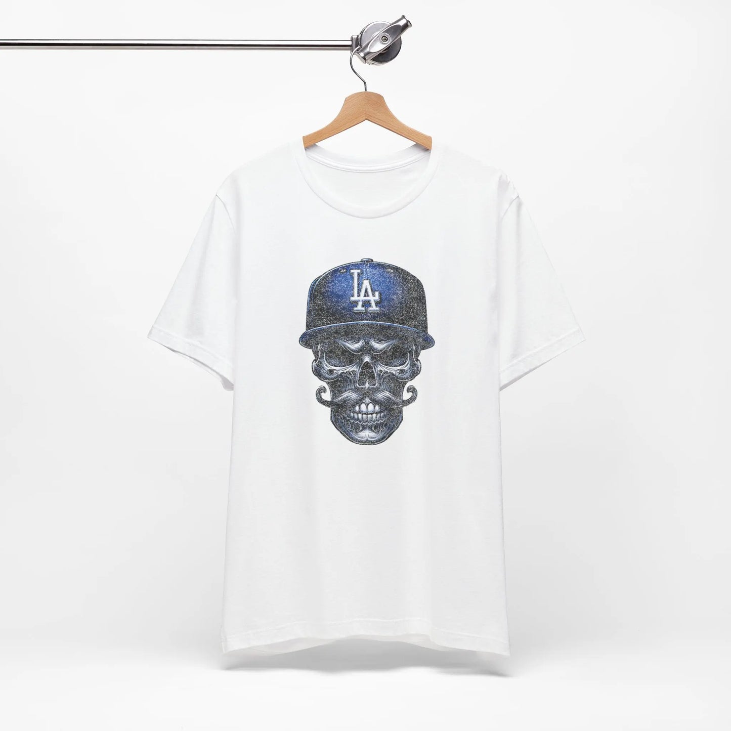 Vintage LA Skull Dodgers T-Shirt – Retro Baseball Shirt, Unique Graphic Tee, Unisex Streetwear Printify