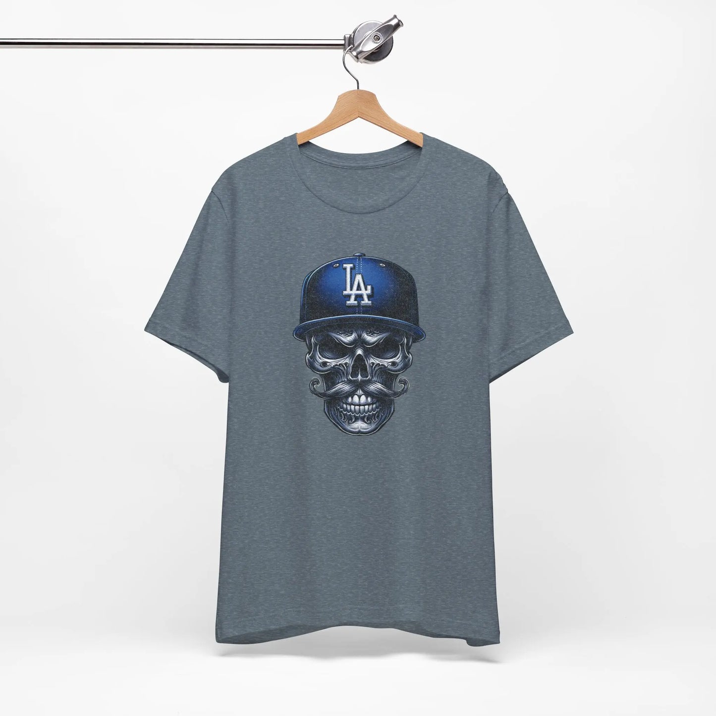 Vintage LA Skull Dodgers T-Shirt – Retro Baseball Shirt, Unique Graphic Tee, Unisex Streetwear Printify