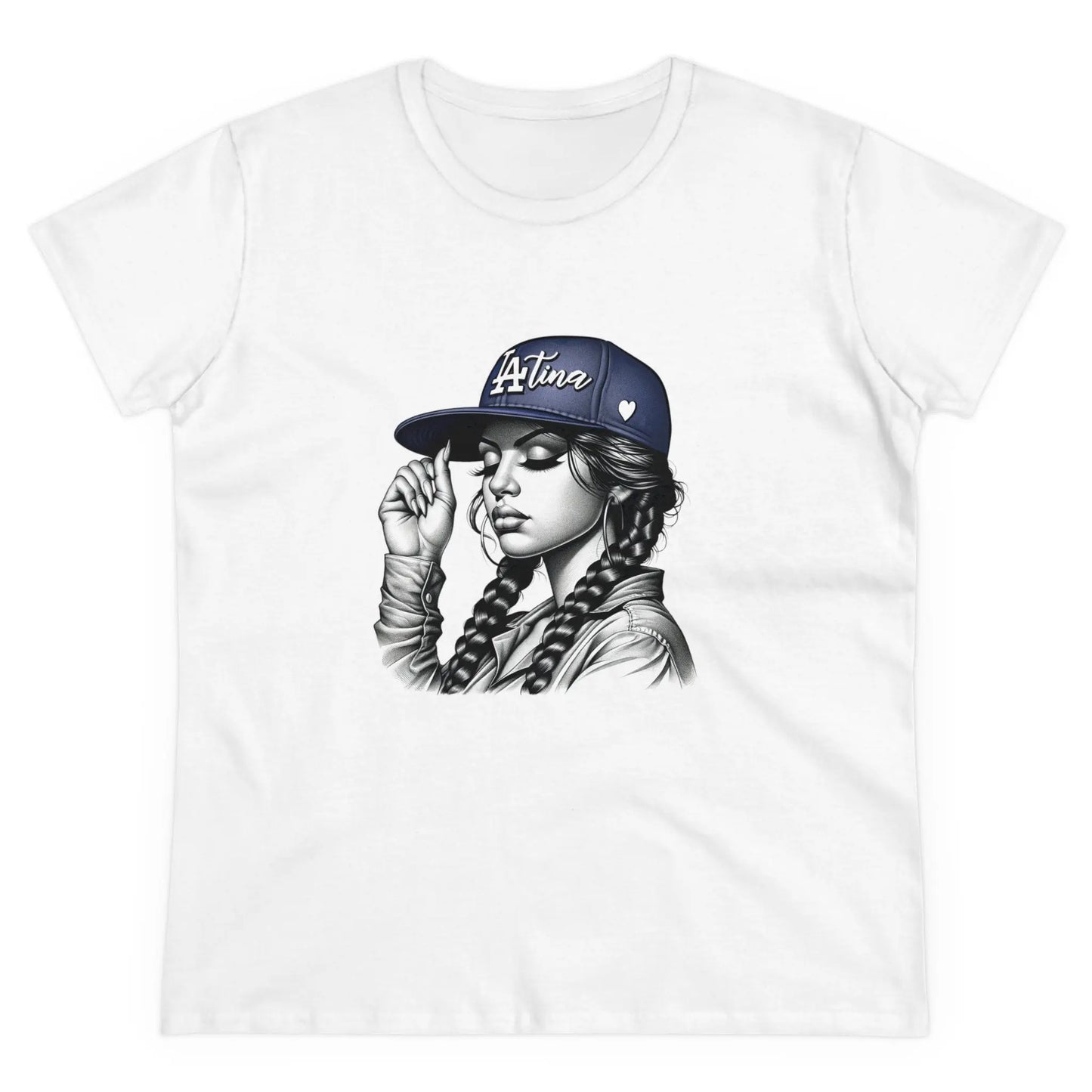 LA Tina Dodgers Latina T-Shirt – Chicana Streetwear, Women’s LA Culture Tee Printify