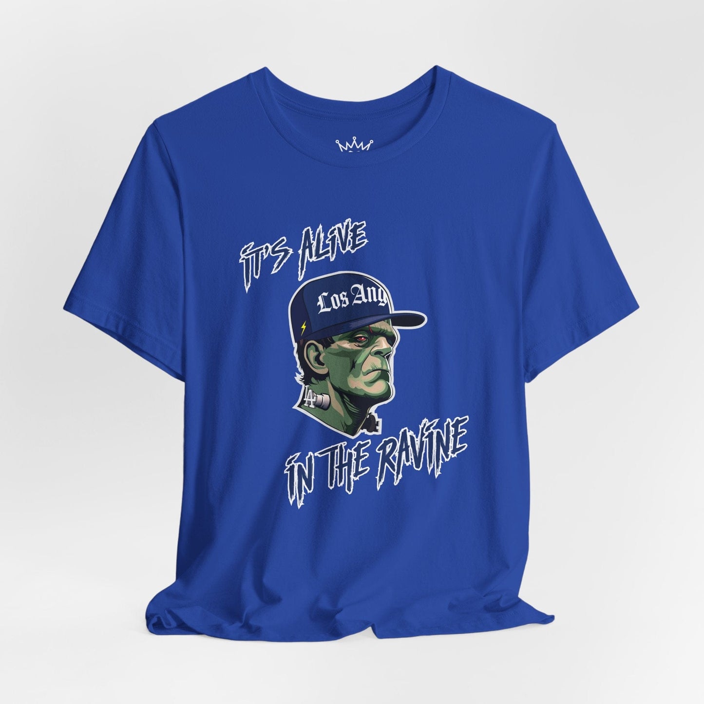 It's Alive in the Ravine T-Shirt – LA Baseball Horror Mashup Tee for Dodger Fans