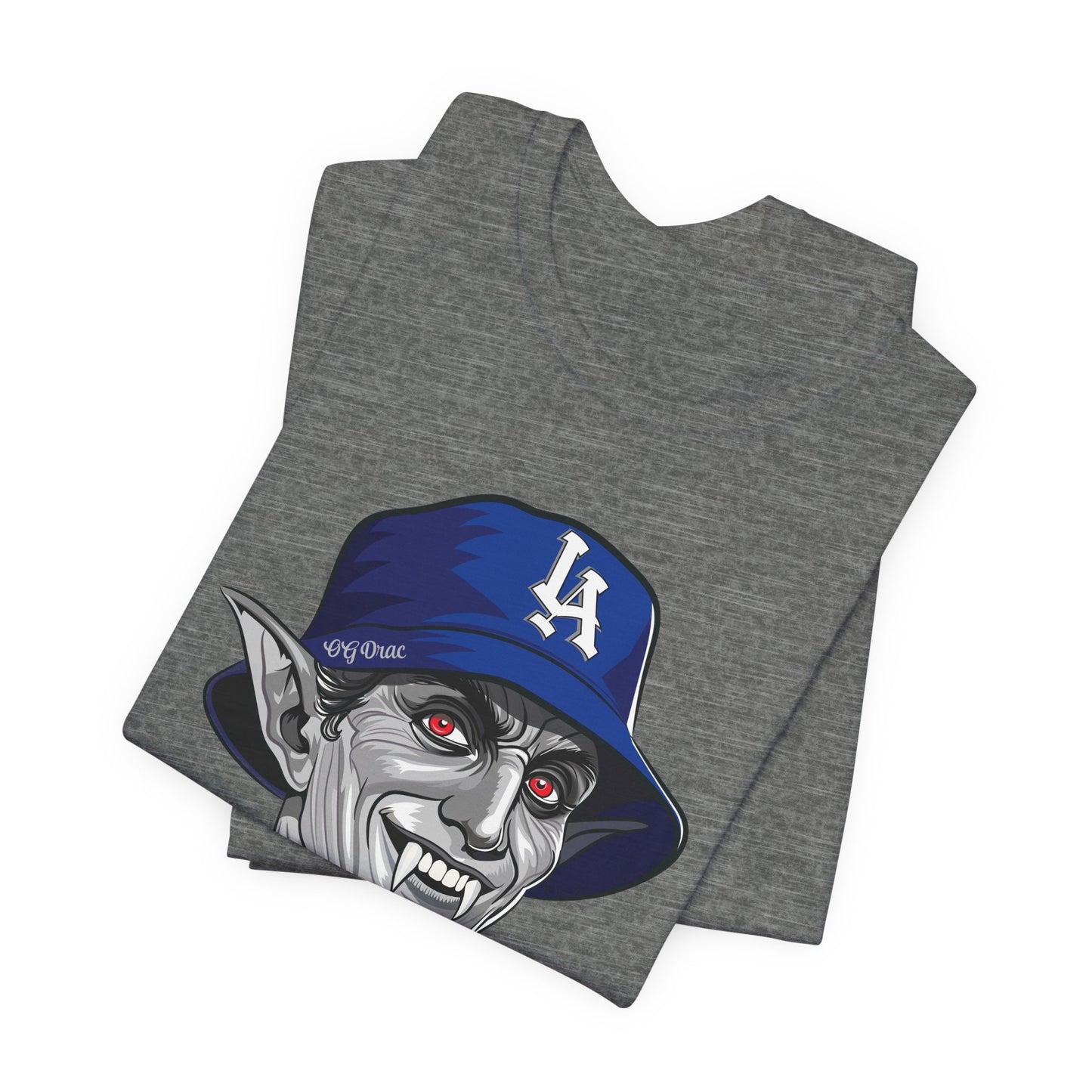 OG Drac Dodgers Tee – LA Vampire Baseball Shirt for Horror & Sports Fans