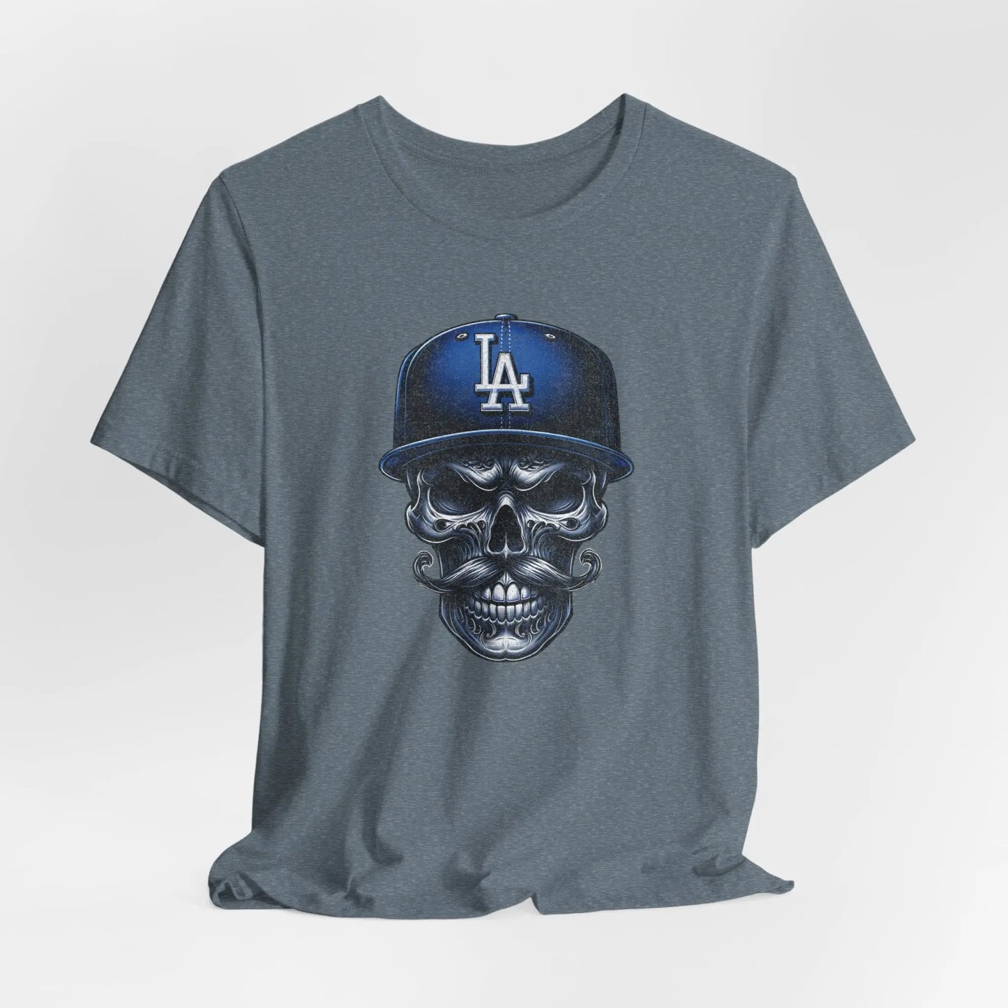 Vintage LA Skull Dodgers T-Shirt – Retro Baseball Shirt, Unique Graphic Tee, Unisex Streetwear Printify