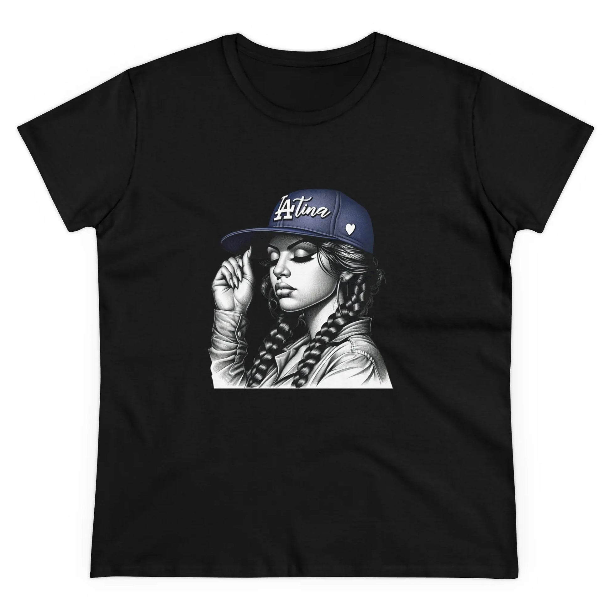 LA Tina Dodgers Latina T-Shirt – Chicana Streetwear, Women’s LA Culture Tee Printify