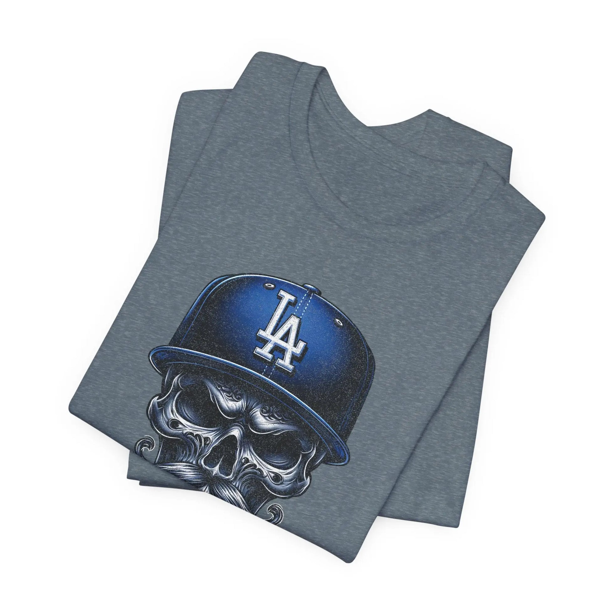 Vintage LA Skull Dodgers T-Shirt – Retro Baseball Shirt, Unique Graphic Tee, Unisex Streetwear Printify