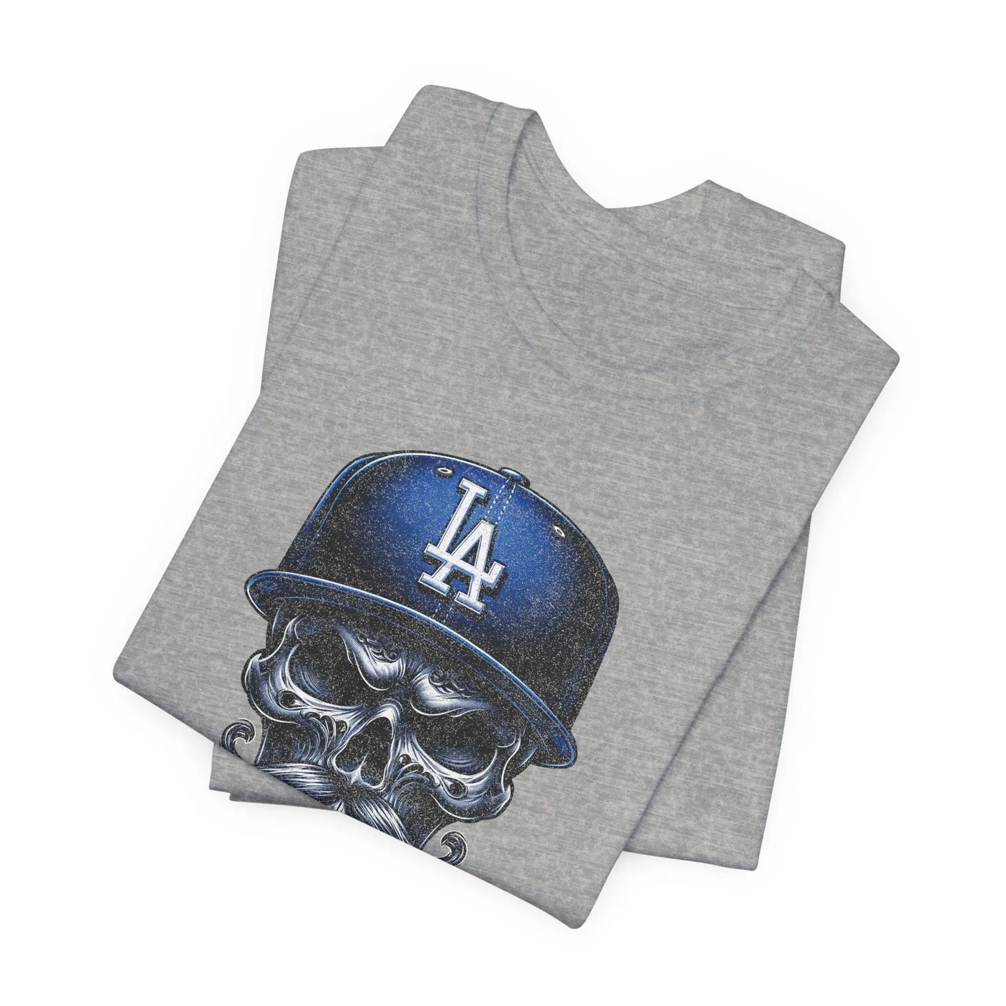 Vintage LA Skull Dodgers T-Shirt – Retro Baseball Shirt, Unique Graphic Tee, Unisex Streetwear Printify