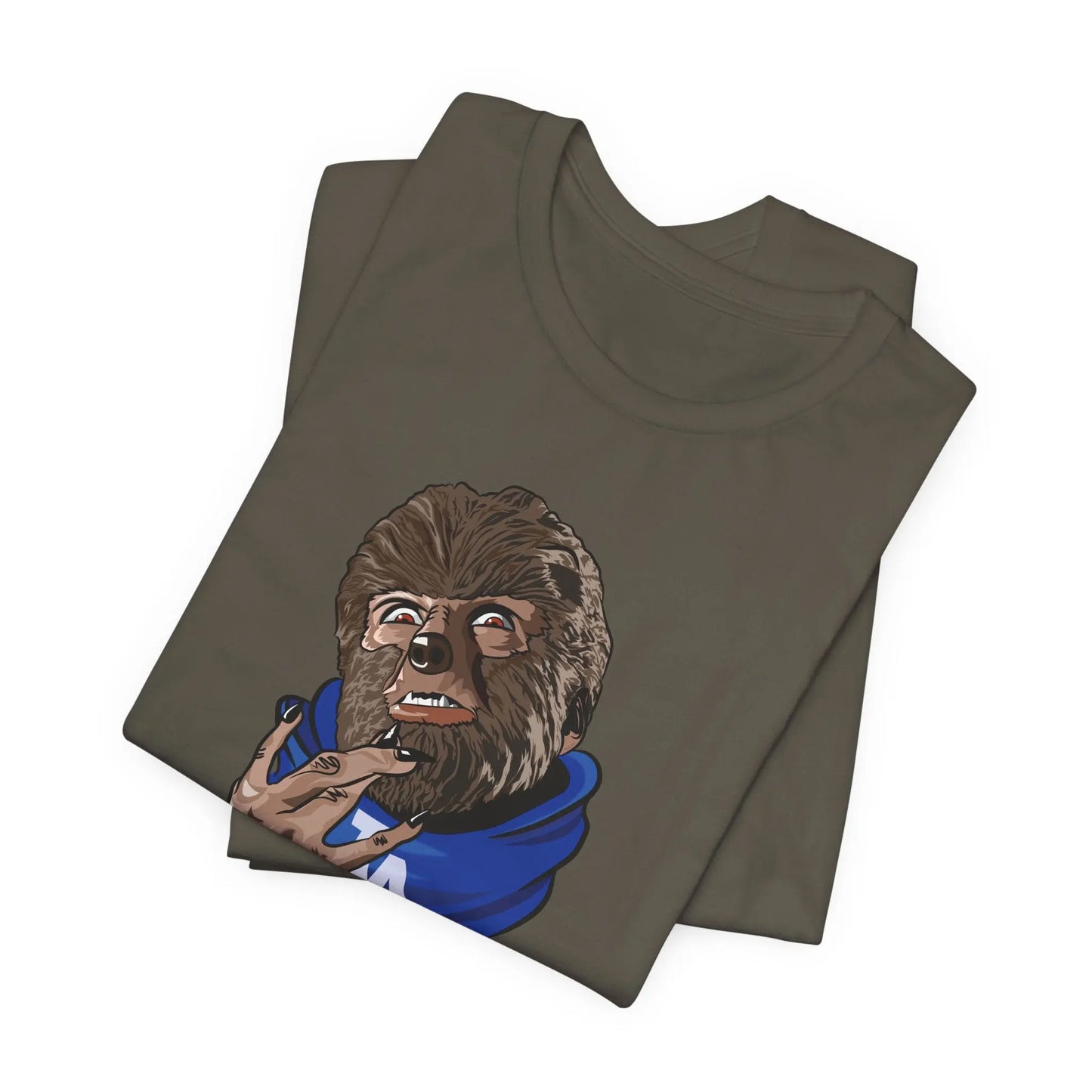 Dodgers Wolfman T-Shirt – Halloween Horror Baseball Tee, LA Fan Gear Printify