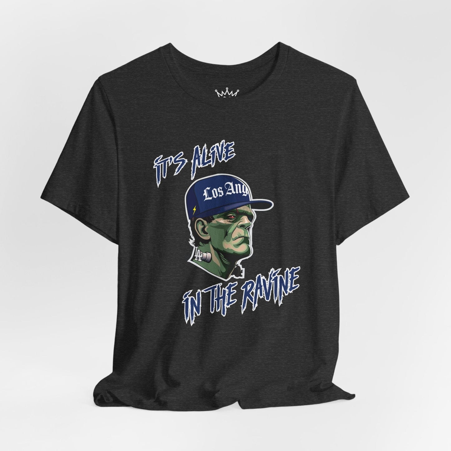 It's Alive in the Ravine T-Shirt – LA Baseball Horror Mashup Tee for Dodger Fans