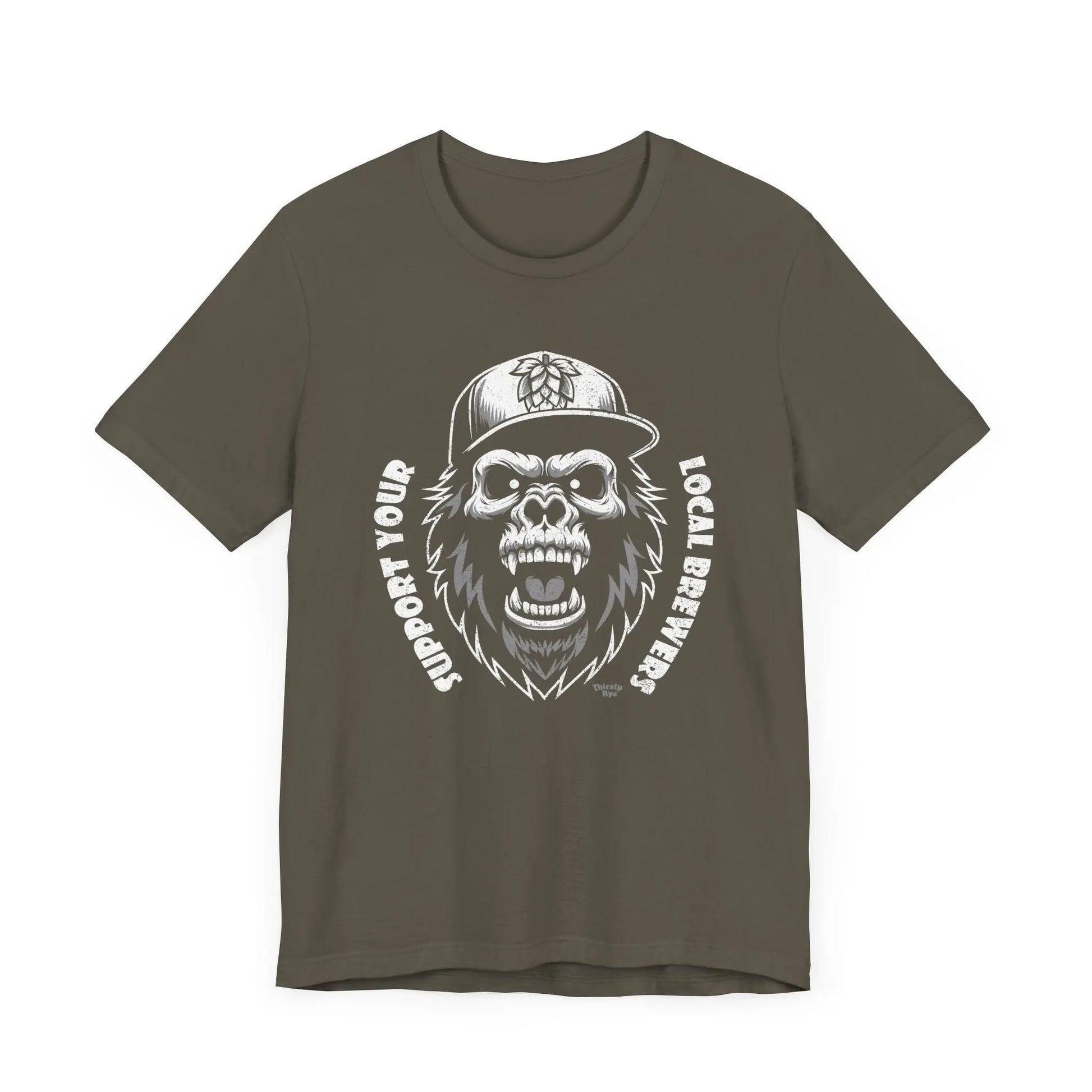 Support Your Local Brewers T-Shirt – Skull Ape Craft Beer Shirt, Unisex Streetwear Printify