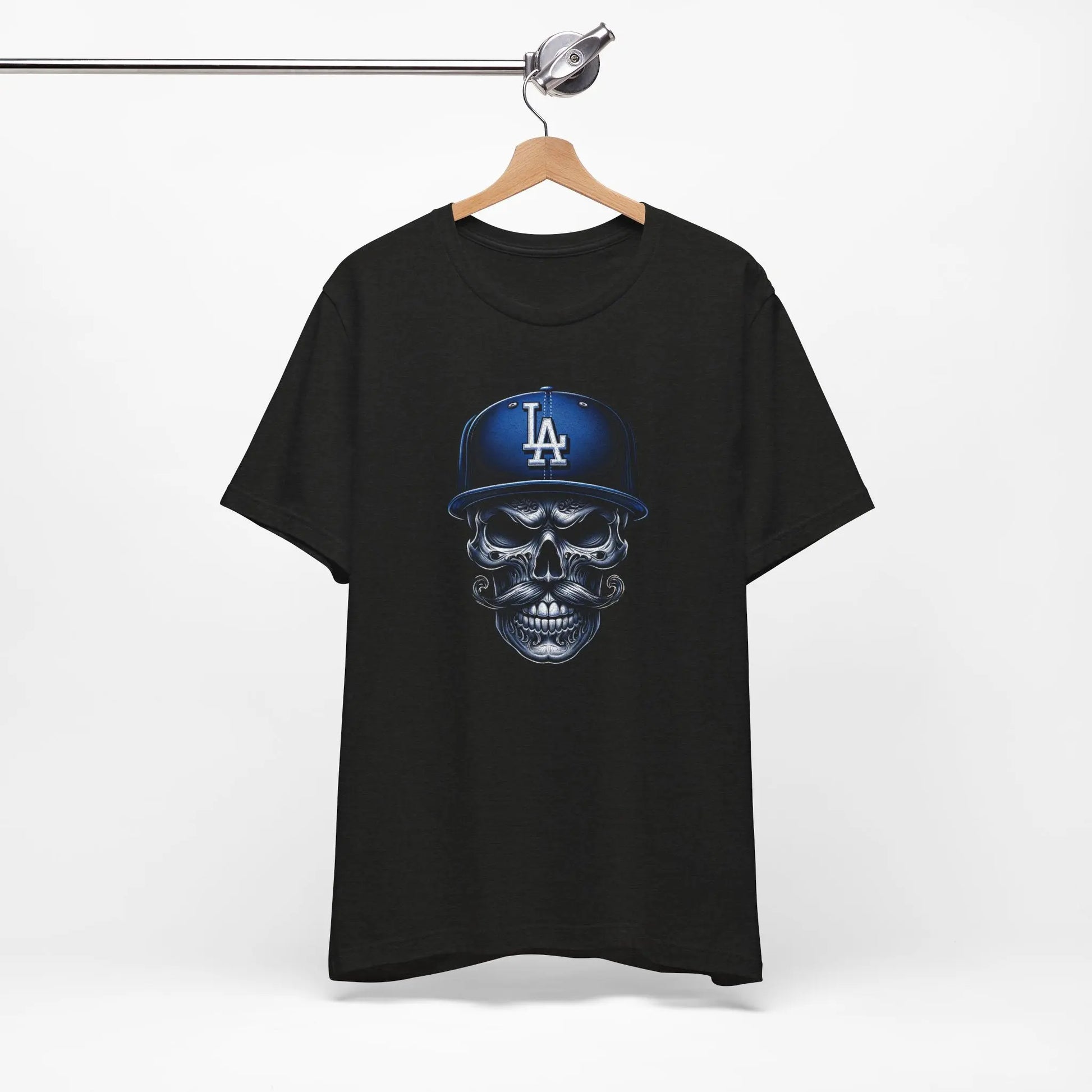 Vintage LA Skull Dodgers T-Shirt – Retro Baseball Shirt, Unique Graphic Tee, Unisex Streetwear Printify