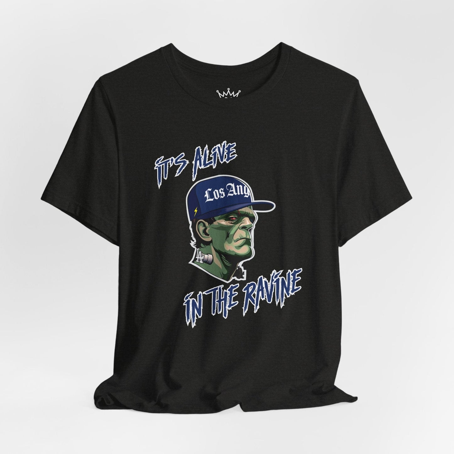 It's Alive in the Ravine T-Shirt – LA Baseball Horror Mashup Tee for Dodger Fans