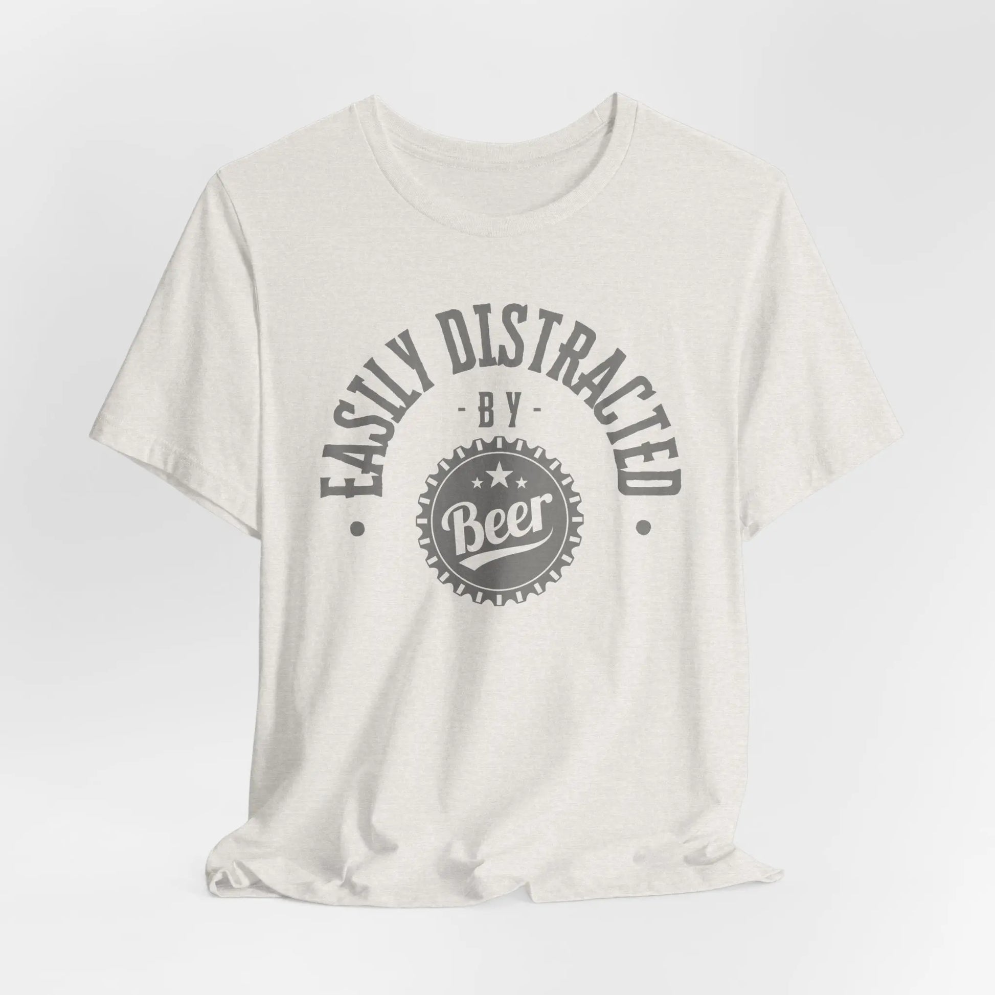 Easily Distracted by Beer T-Shirt – Funny Craft Beer Lover Shirt, Casual Drinking Tee Printify