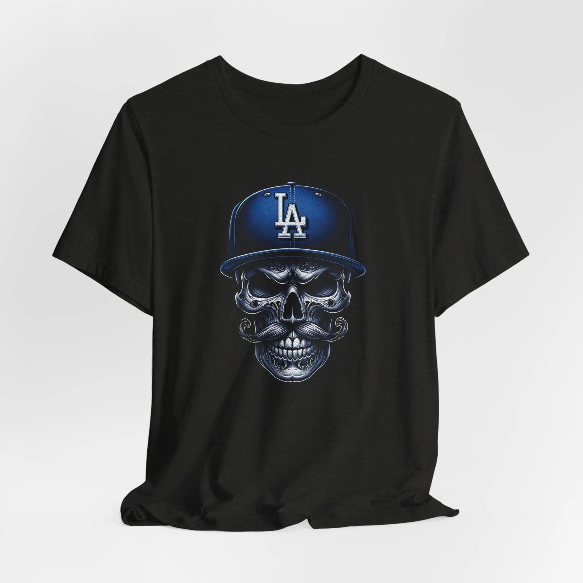 Vintage LA Skull Dodgers T-Shirt – Retro Baseball Shirt, Unique Graphic Tee, Unisex Streetwear Printify