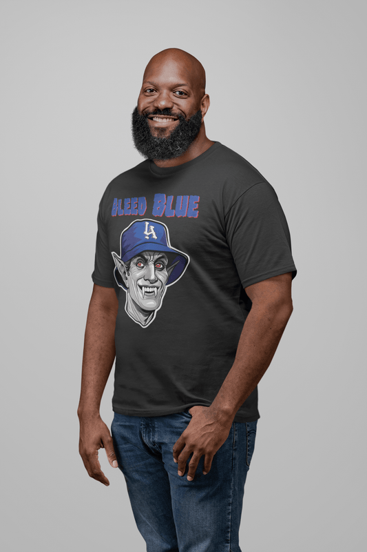 Bleed Blue LA Tee – Fierce Fan Graphic Shirt for Los Angeles Supporters