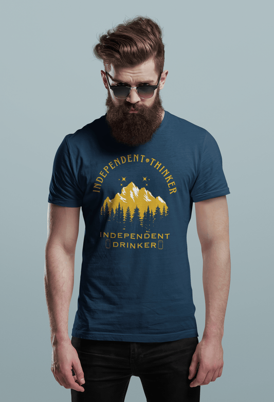 Independent Thinker Drinker T-Shirt – Outdoorsy Beer Lover Tee for Free Spirits & Craft Drinkers