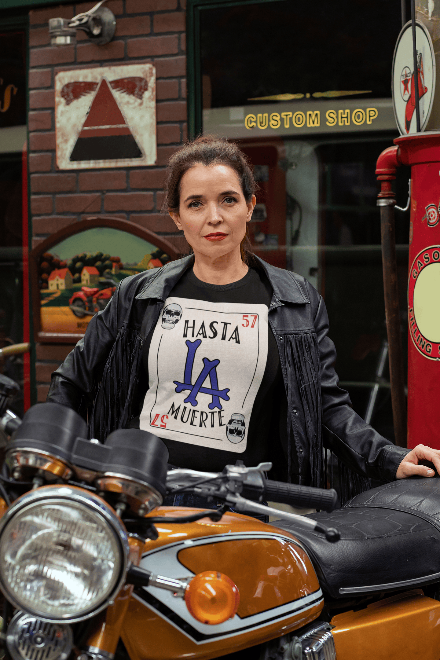 Hasta LA Muerte Tee – LA Pride Lotería-Style Graphic Shirt for True Fans