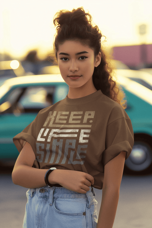 Keep Life Simple T-Shirt – Minimalist Retro Graphic Tee for Everyday Comfort & Chill Vibes
