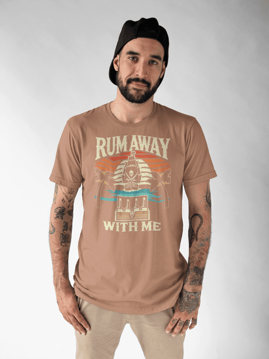 Rum Away With Me Beach Shirt – Tropical Pirate Tee for Rum Lovers, Vacation Vibes Apparel