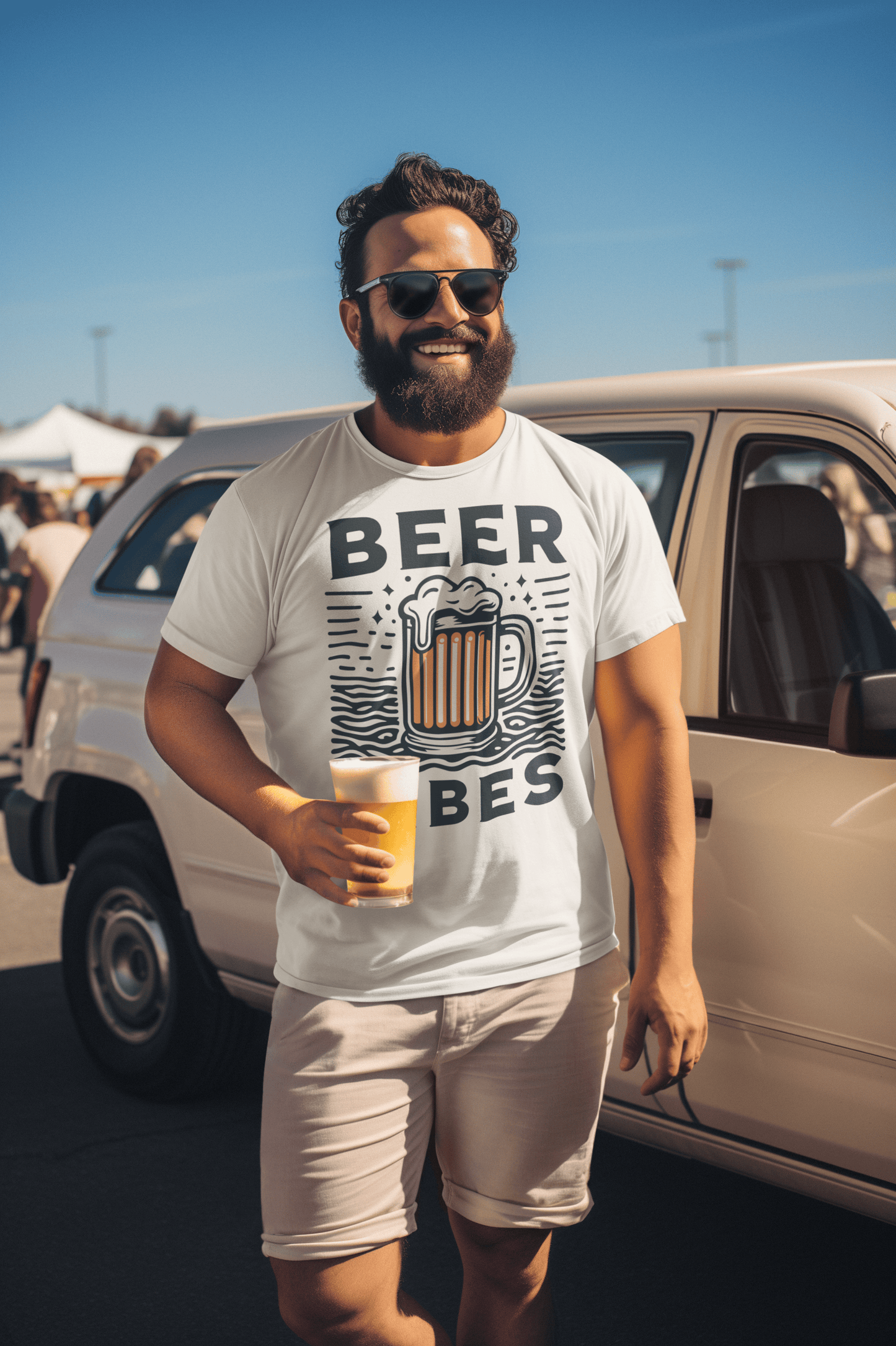 Beer Vibes Tee – Retro Beer Mug Graphic Shirt for Chill Beer Lovers (Unisex)