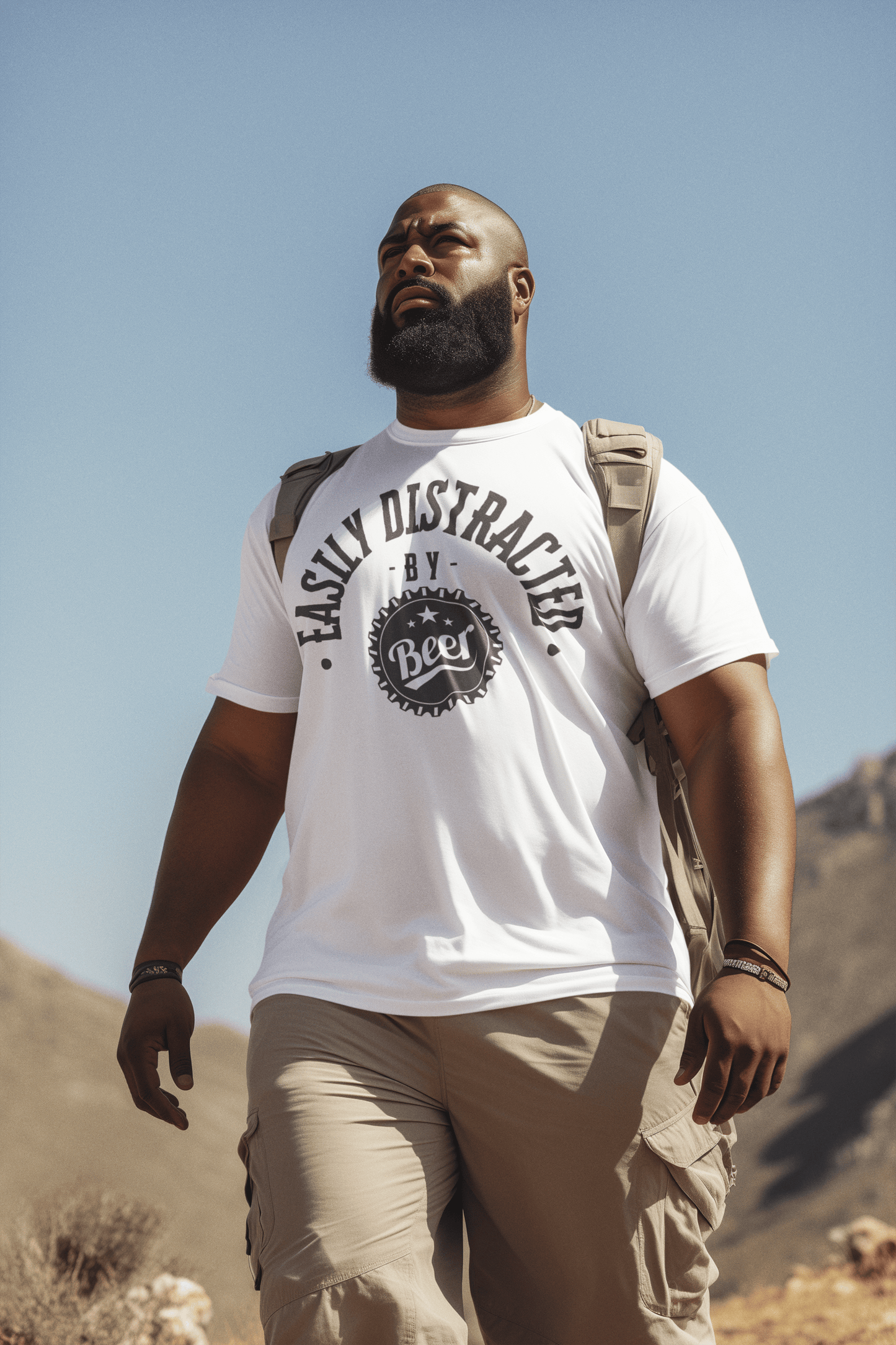 Easily Distracted by Beer Tee – Funny Beer Lover Shirt (Unisex Bella+Canvas)