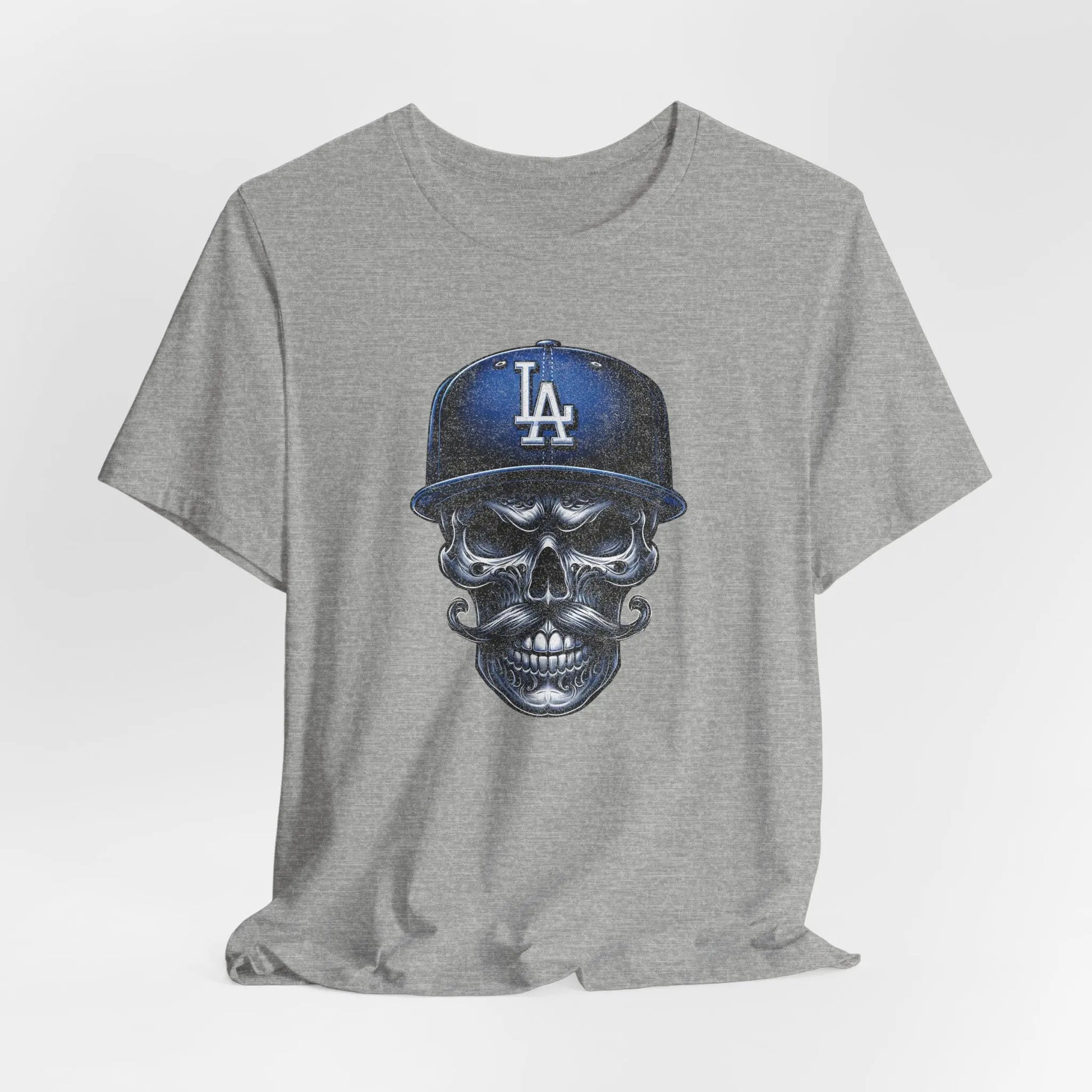 LA Skull Dodgers T-Shirt – Retro Streetwear with West Coast Heat Printify