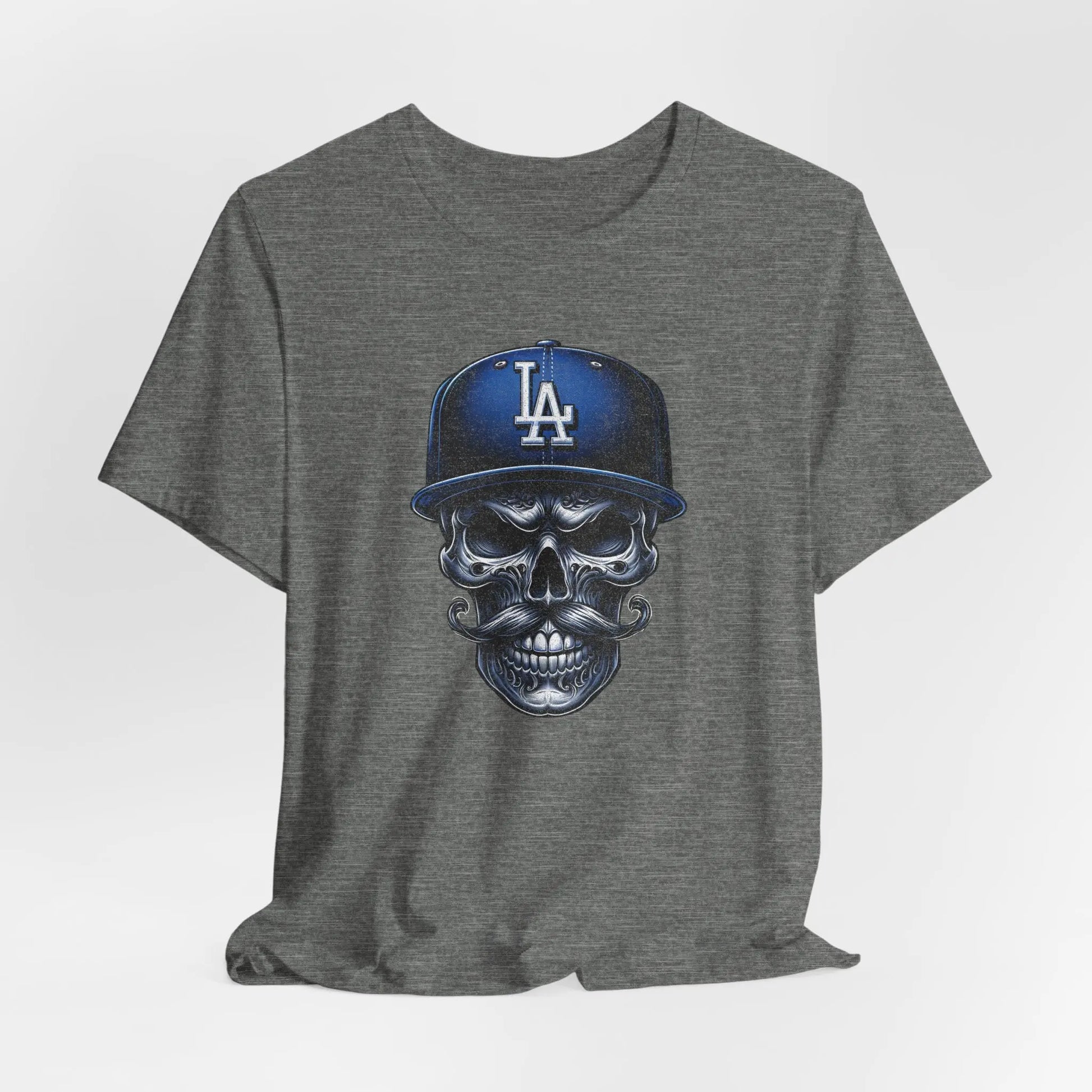 LA Skull Dodgers T-Shirt – Retro Streetwear with West Coast Heat Printify