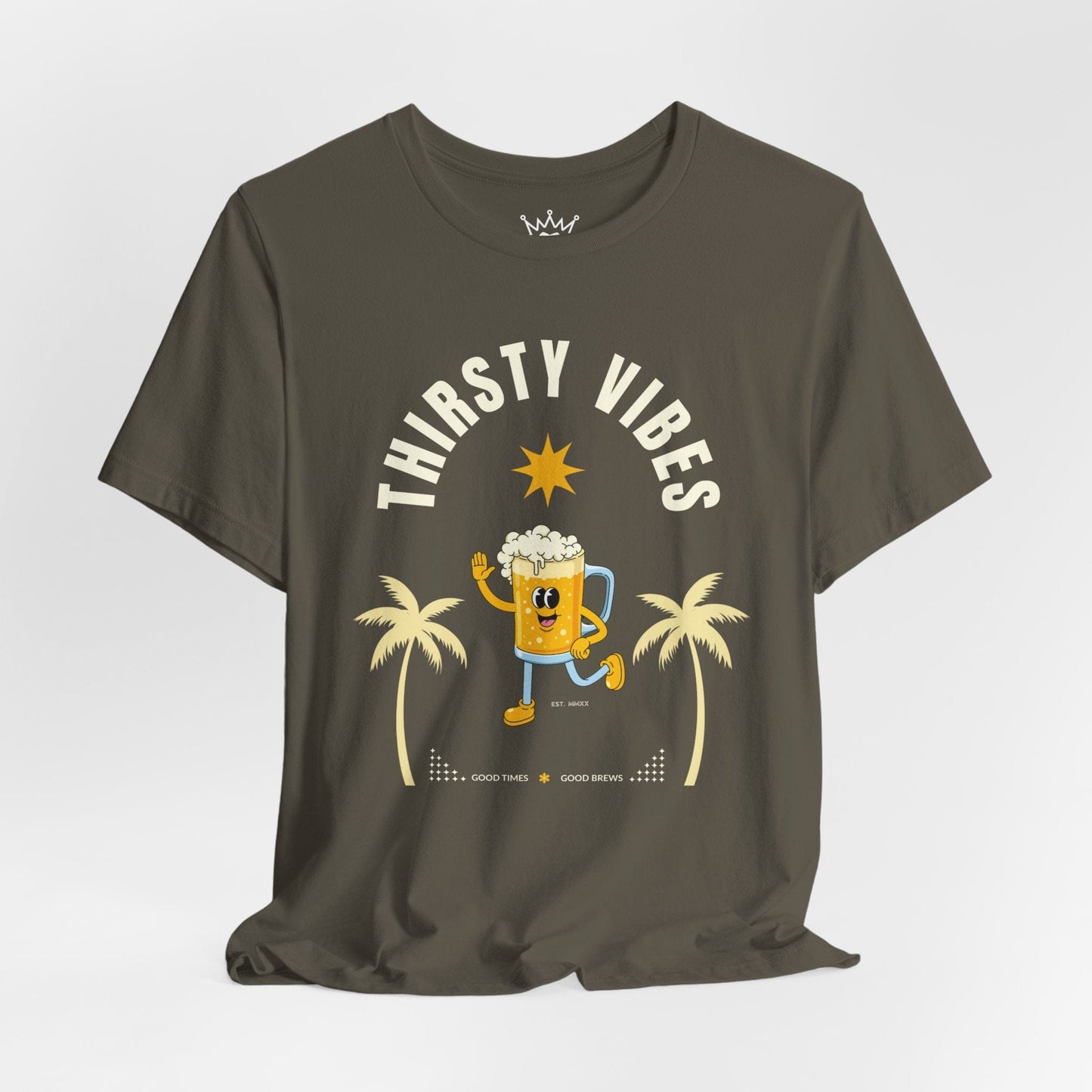 Thirsty Vibes T-Shirt – Beer Lover Graphic Tee for Festivals, Breweries & Summer Days