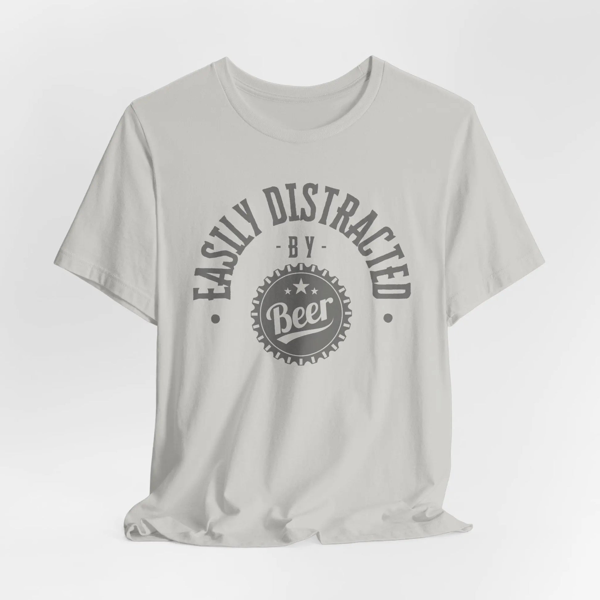 Easily Distracted by Beer T-Shirt – Funny Craft Beer Lover Shirt, Casual Drinking Tee Printify