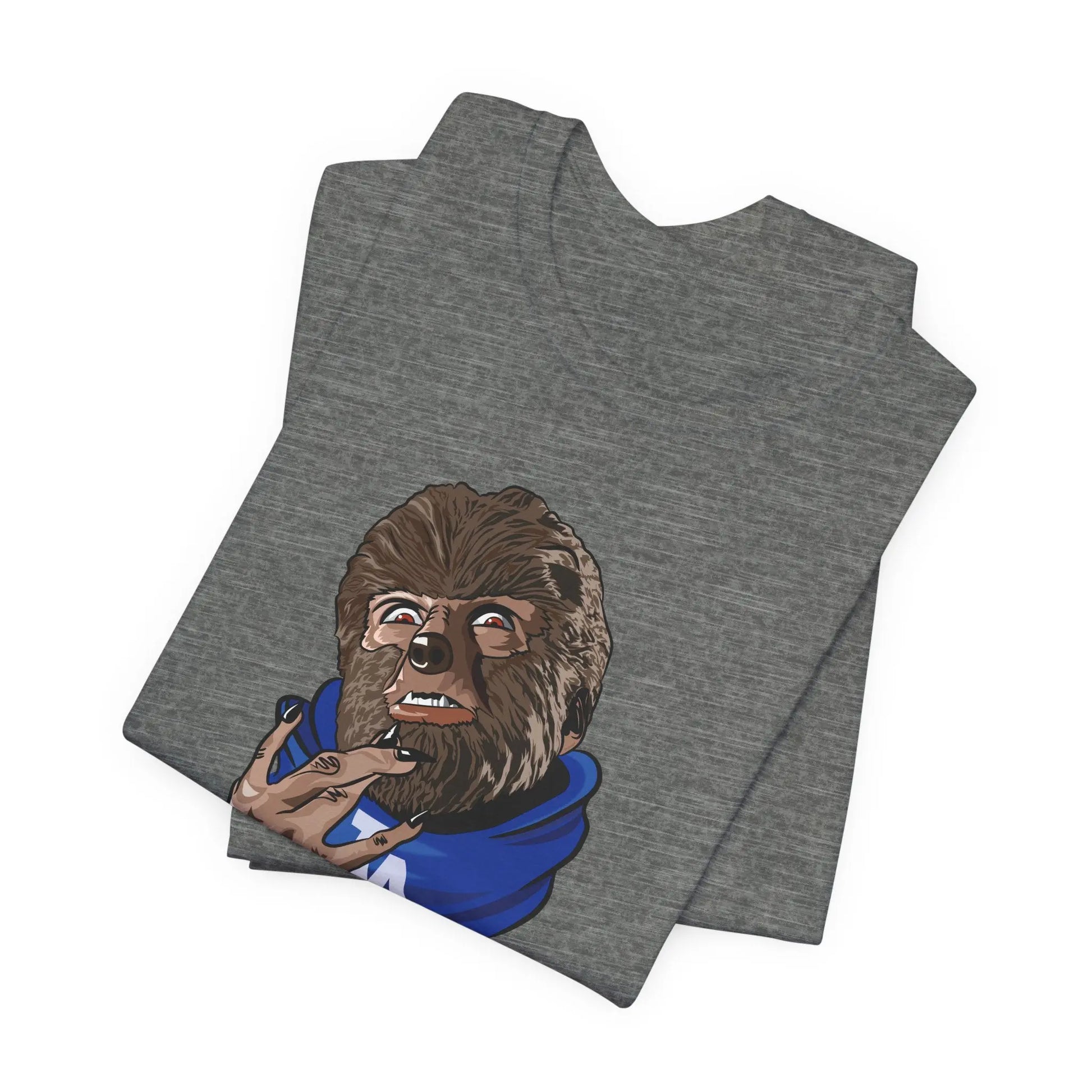 Dodgers Wolfman T-Shirt – Halloween Horror Baseball Tee, LA Fan Gear Printify