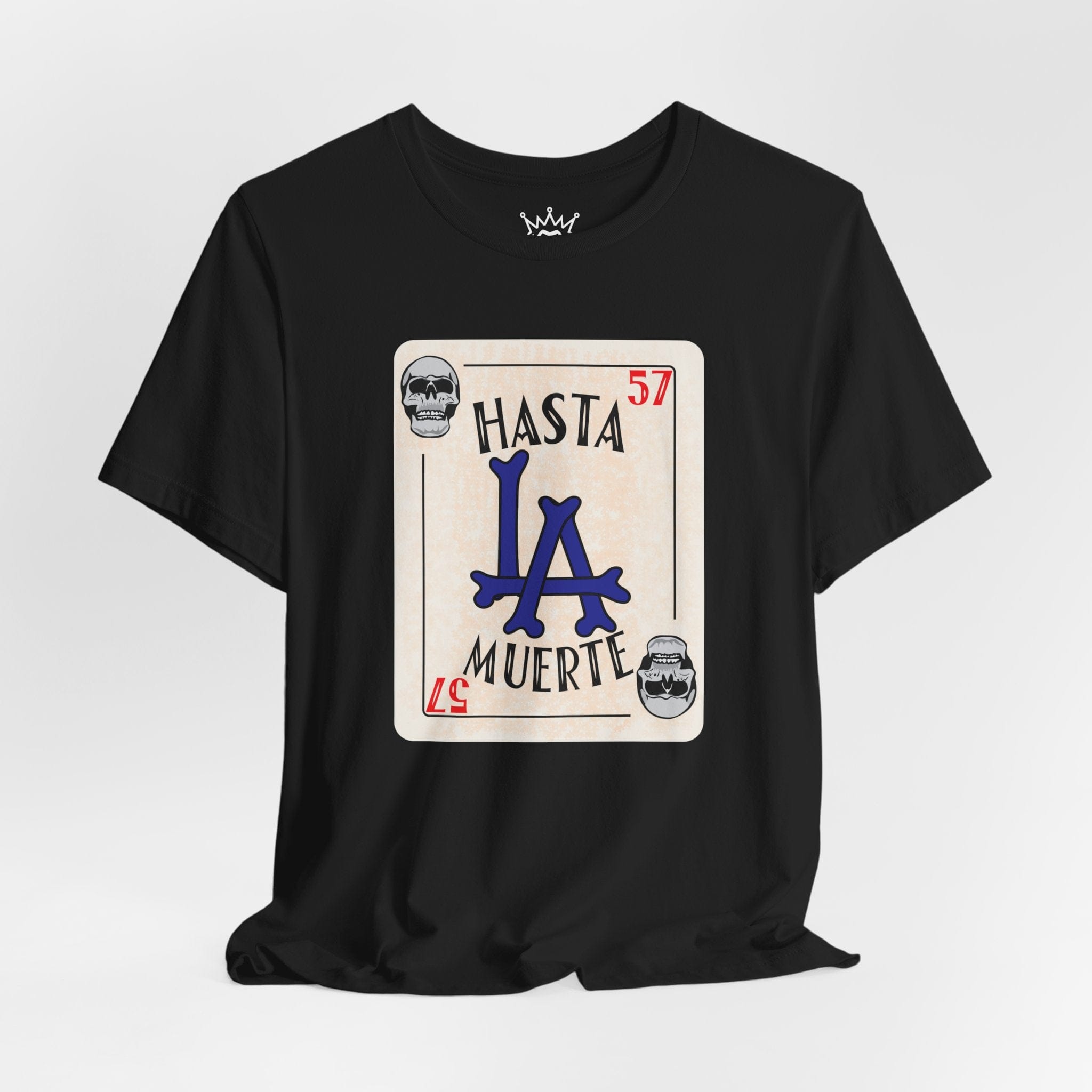 Hasta LA Muerte Tee – Baseball Skull Card Shirt | Vintage LA
