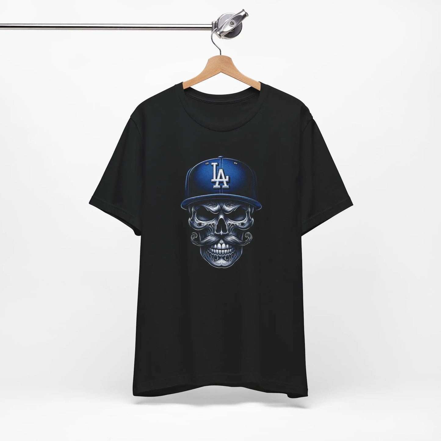 Vintage LA Skull Dodgers T-Shirt – Retro Baseball Shirt, Unique Graphic Tee, Unisex Streetwear Printify